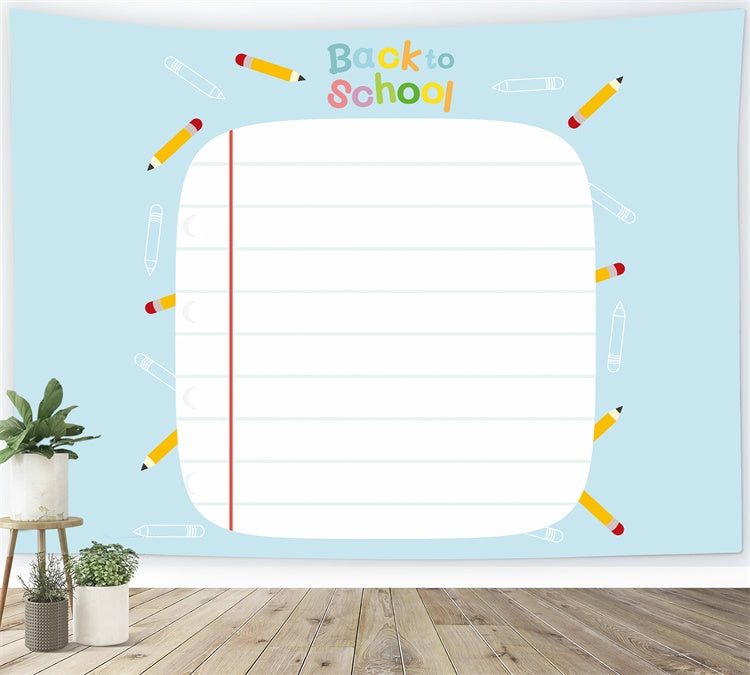 Back to School Notebook Photography Backdrop UK BRP7-9