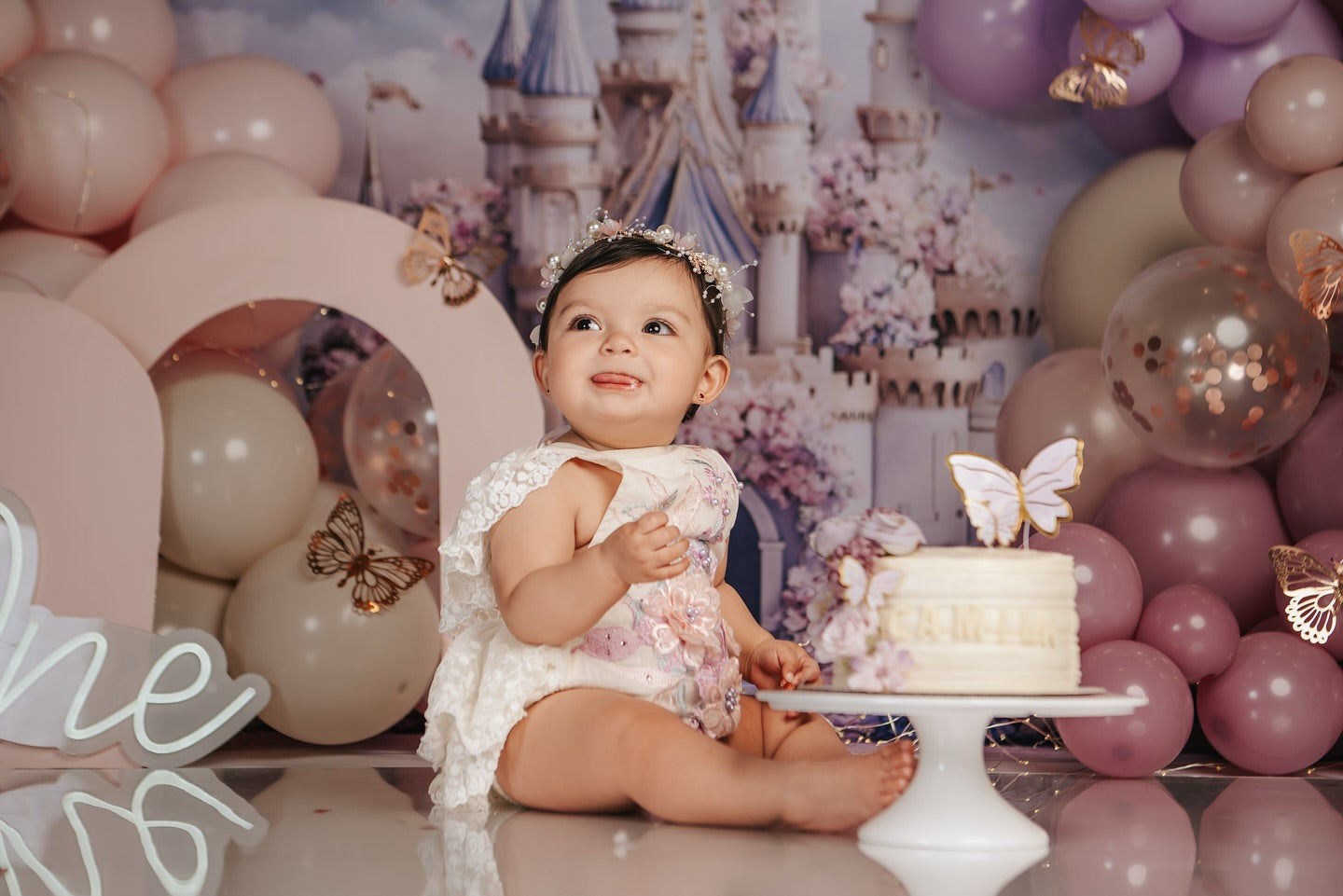 Photography Spring Backdrops Royal Castle Blooming Garden Backdrop UK LXX1-160