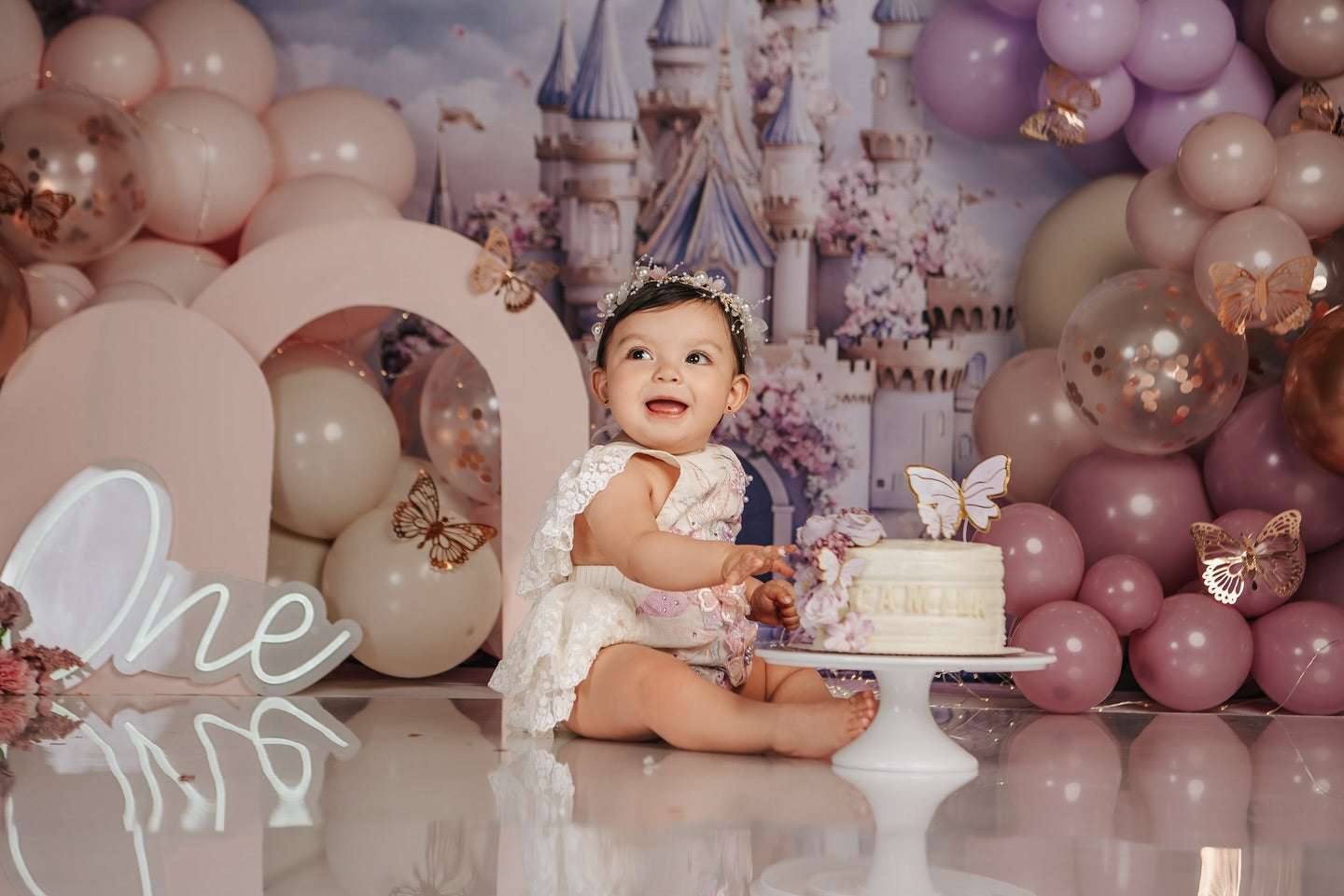 Photography Spring Backdrops Royal Castle Blooming Garden Backdrop UK LXX1-160