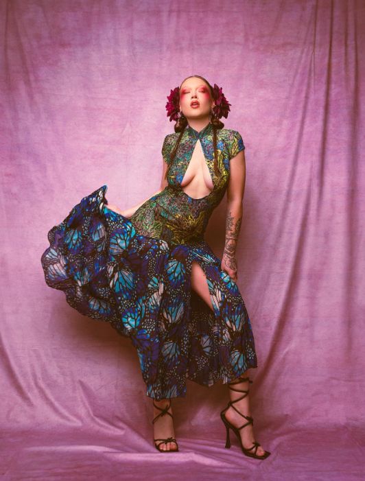 Multicolor Purple Abstract Texture Painted Backdrop for Photo Booth DHP-701