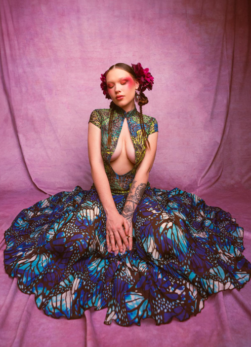 Multicolor Purple Abstract Texture Painted Backdrop for Photo Booth DHP-701