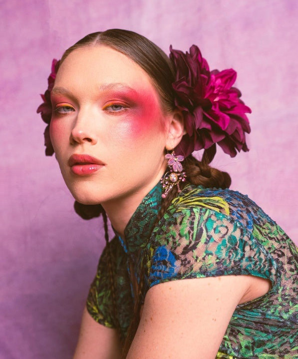 Multicolor Purple Abstract Texture Painted Backdrop for Photo Booth DHP-701