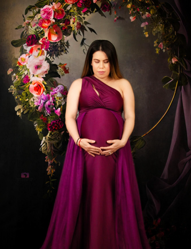 Hanging Garland Floral Abstract Backdrop UK M5-69