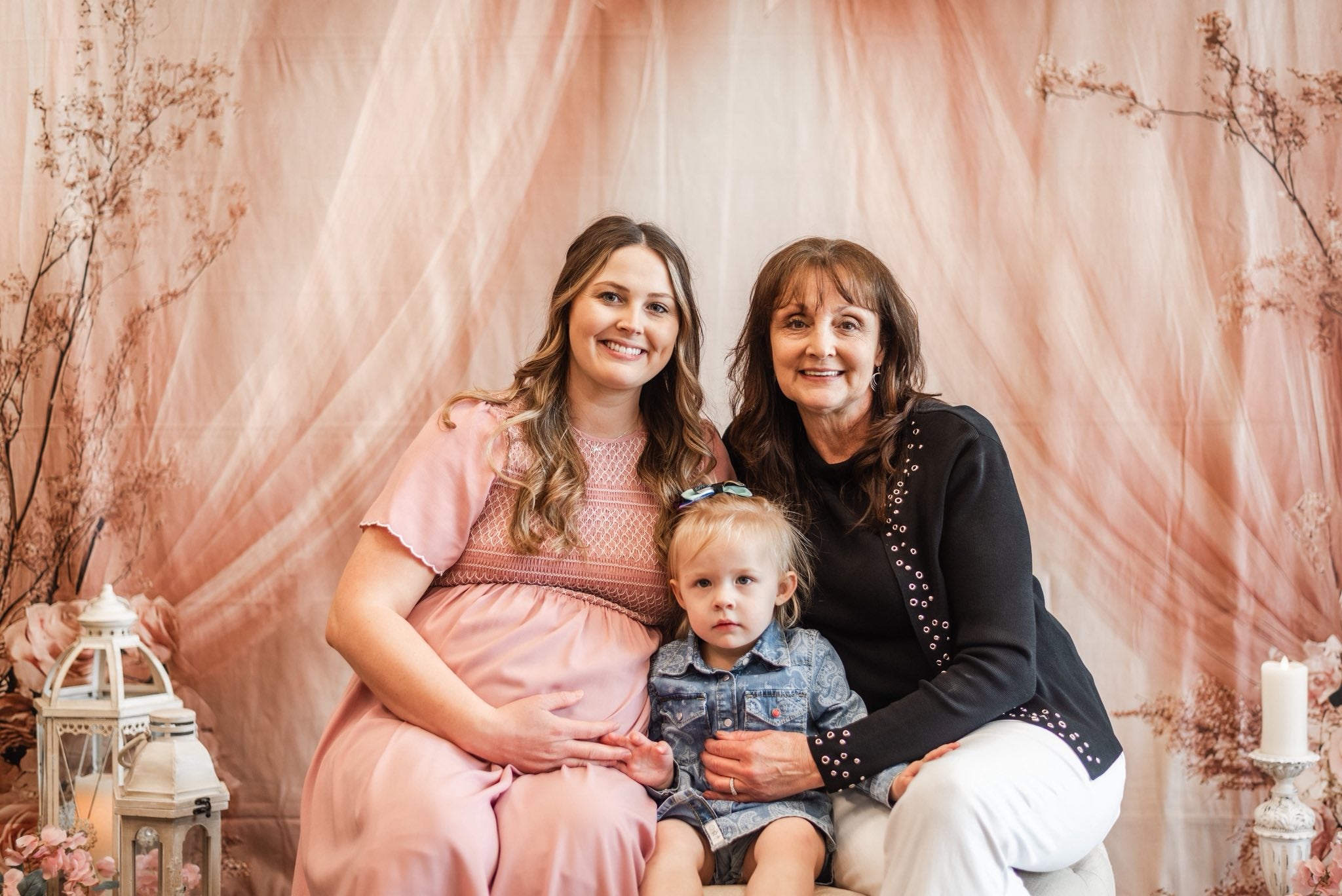 Happy Mother's Day Backdrop Dreamy Floral Silk Bow Backdrop UK GQ2-119