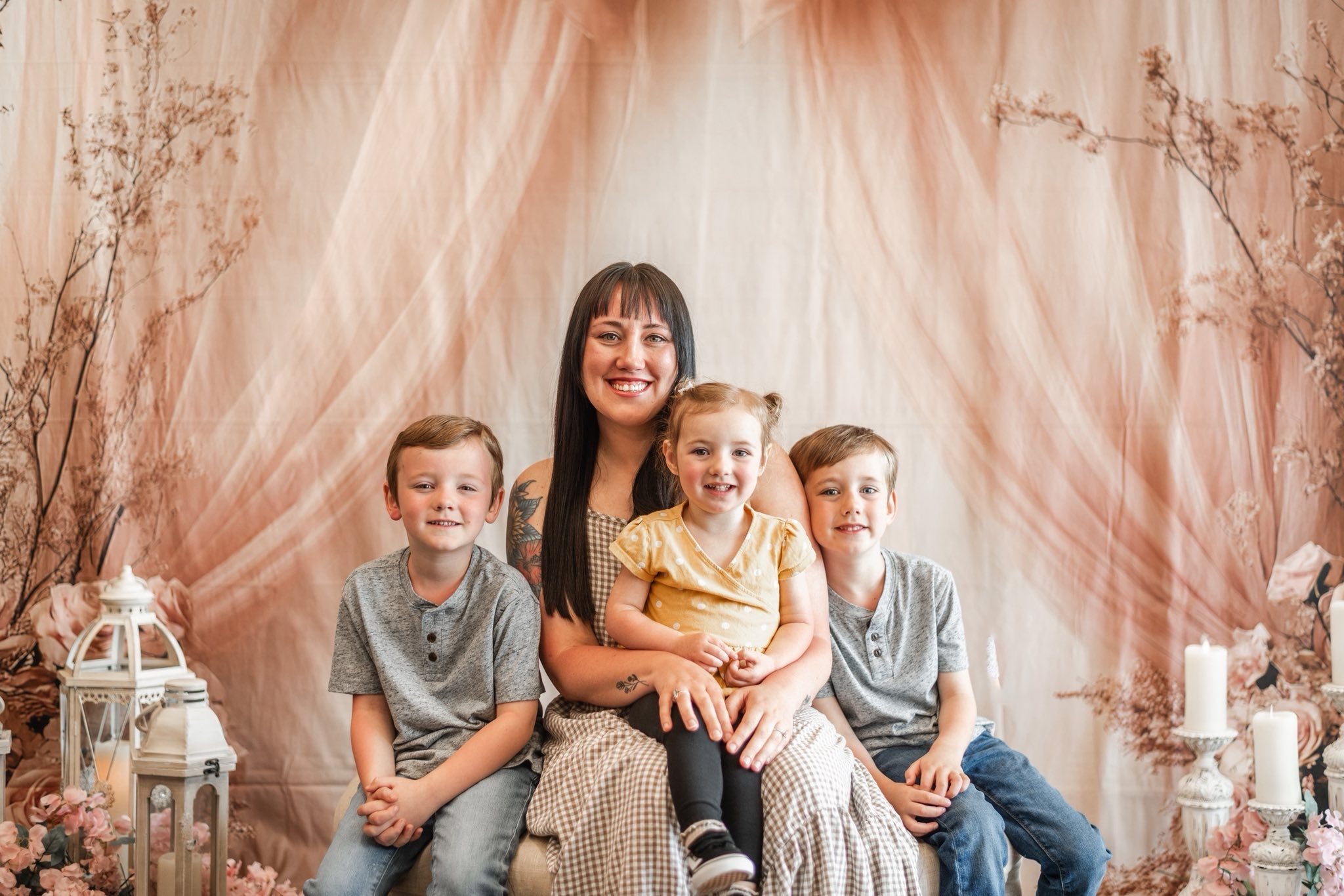 Happy Mother's Day Backdrop Dreamy Floral Silk Bow Backdrop UK GQ2-119