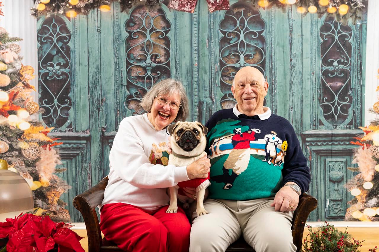 Vintage Door Christmas Tree Photography Backdrop UK D904