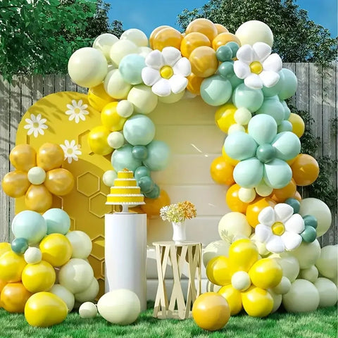 Daisy INS Style Balloon Chain Summer Birthday Party Kindergarten Carnival Decoration BA42