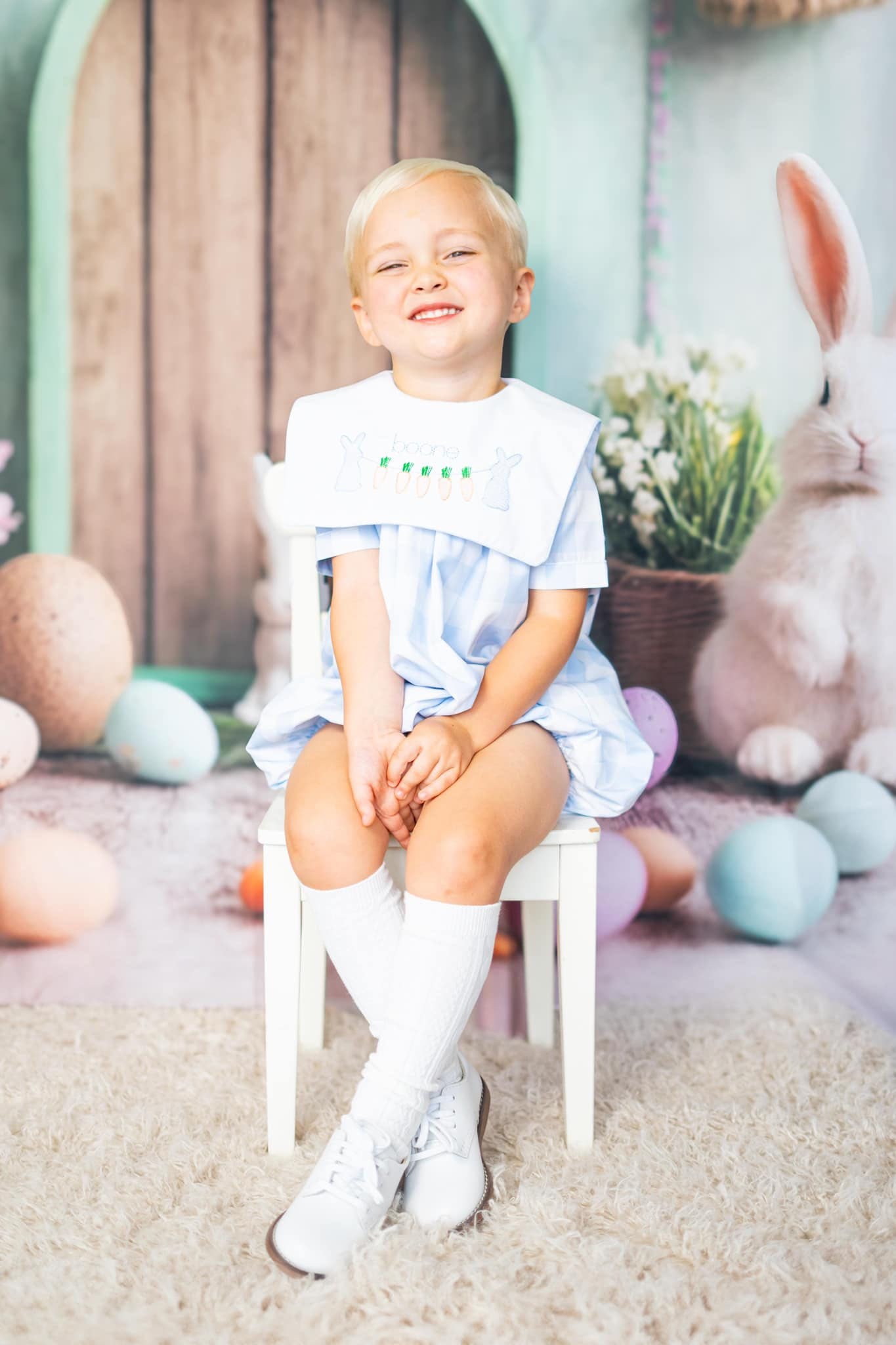 Easter Photo Backdrop Enchanted Green Door Bunny Backdrop UK CSH2-96