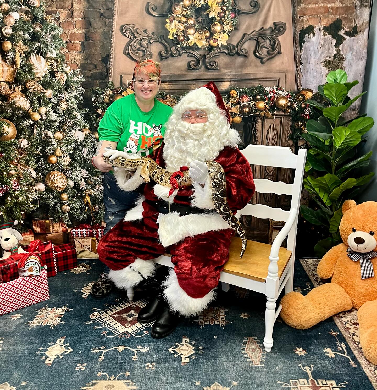 Christmas Tree Gifts Fireplace Photo Booth Backdrops KAT-31