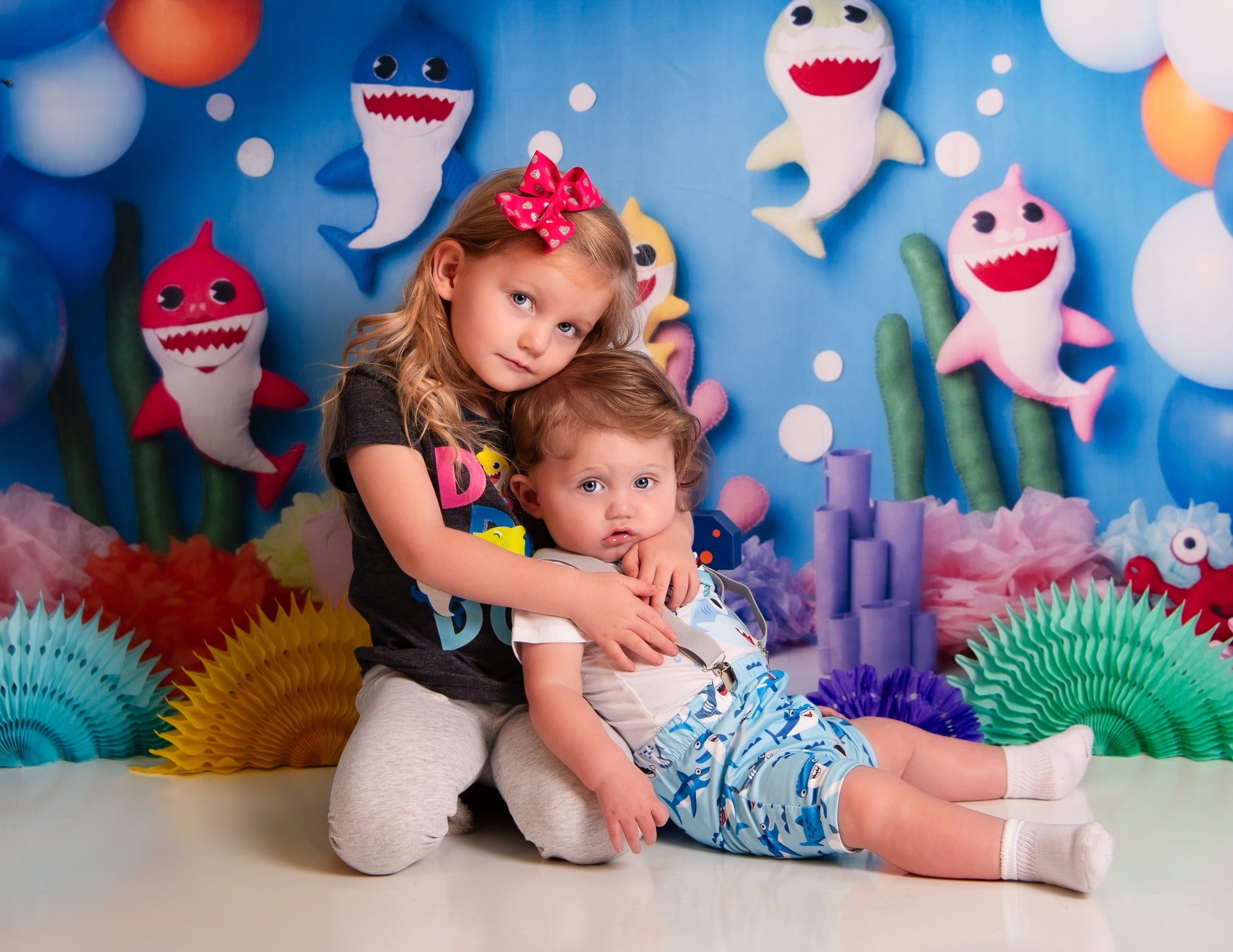 Little Shark Backdrop for Children Photography UK M5-24