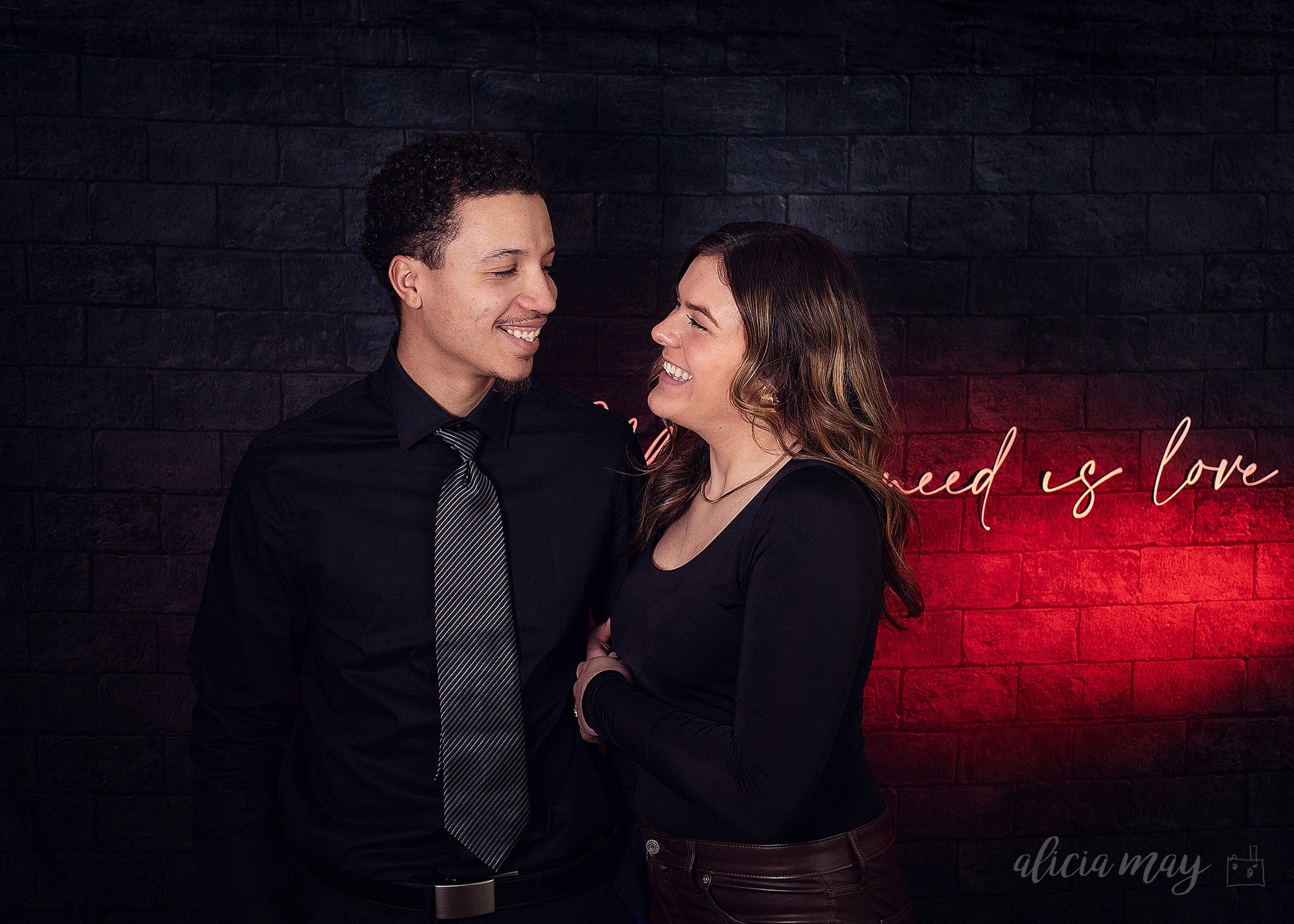 Black Grunge Brick Wall Photography Backdrop UK J03803