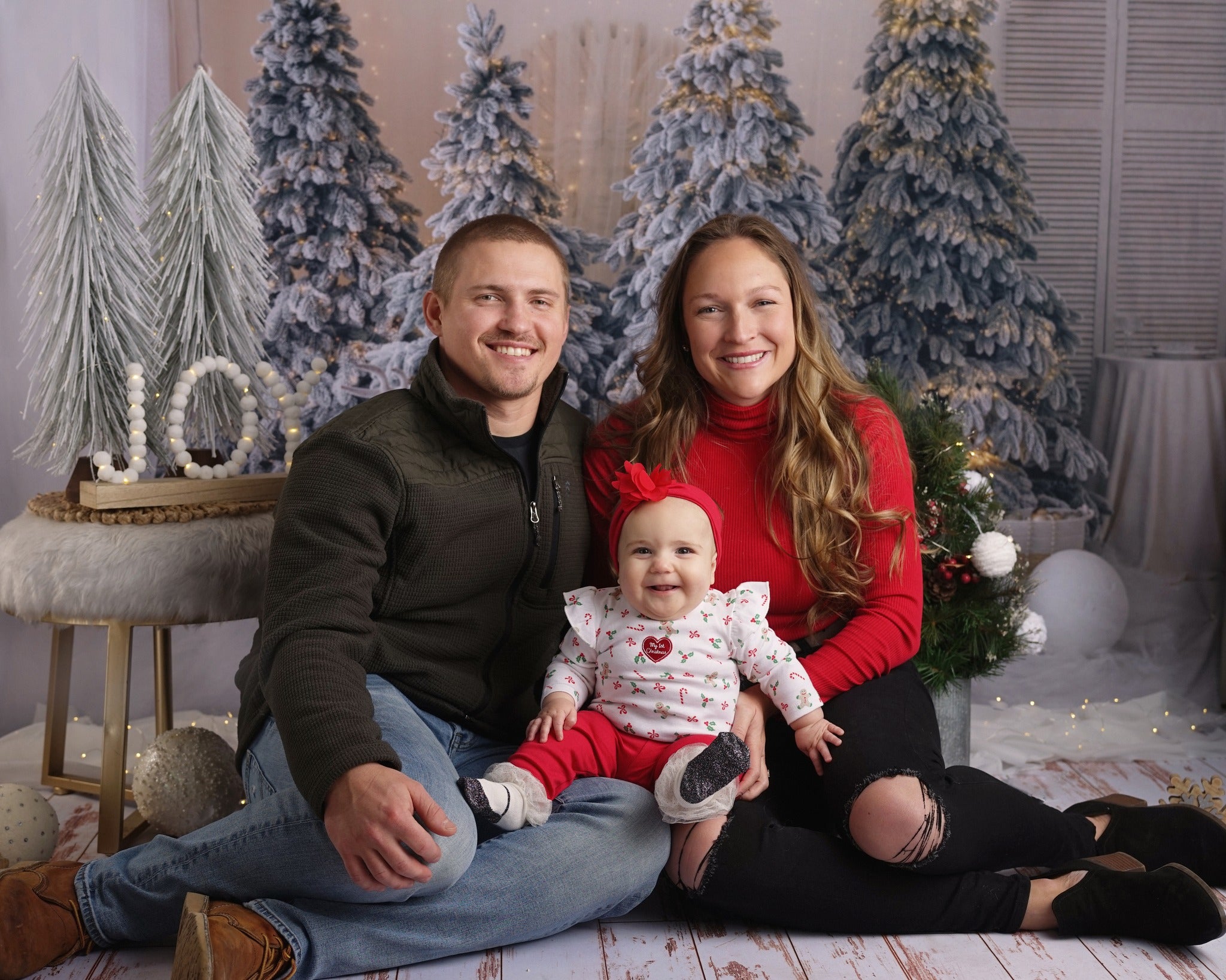 Christmas Tree Elk Decoration Photography Backdrop UK M10-06