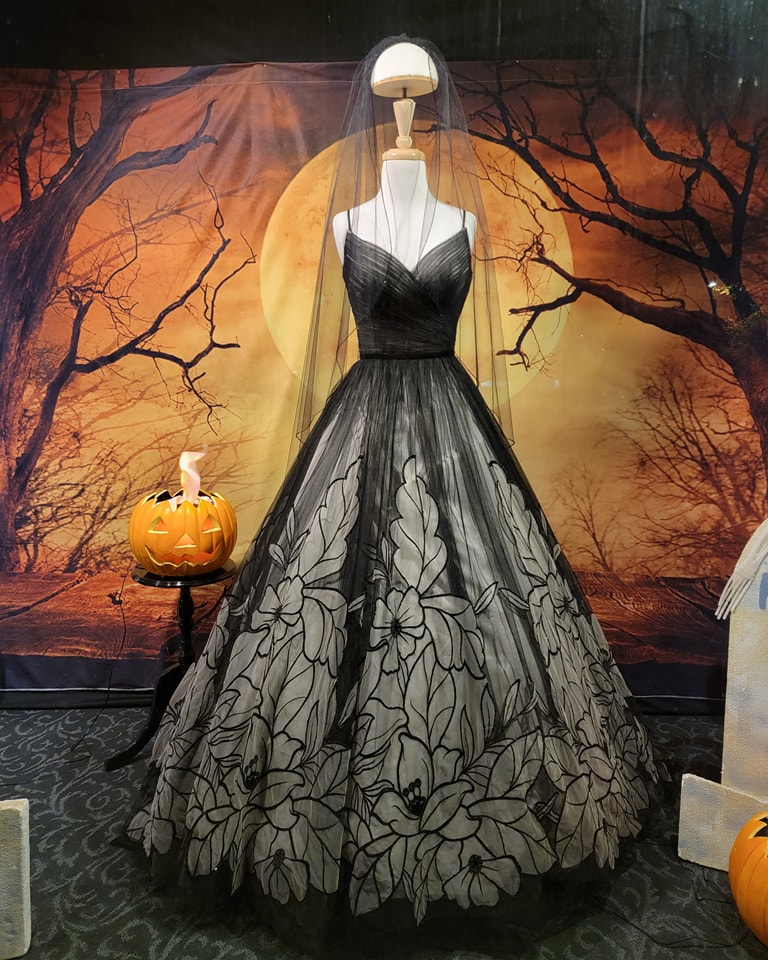 Halloween Brown Moon Scary Scenery Backdrop UK M8-47