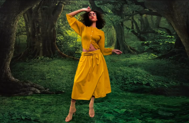 Secret Forest Big Tree Green Backdrop UK for Photo Studio LV-837