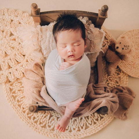 DBackdrop Newborn Vintage Cute Wooden Bed Photography Props SYPJ7