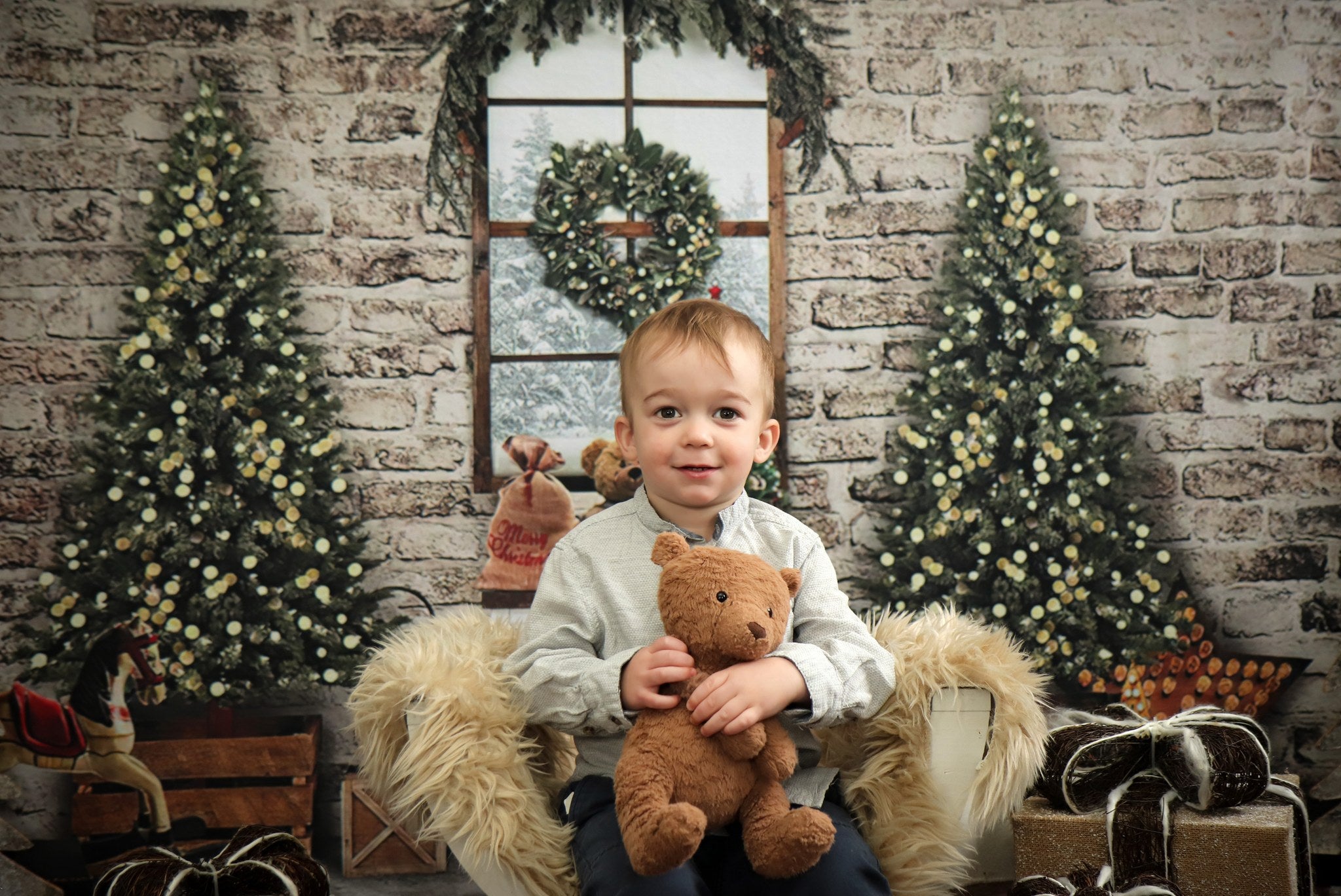 Christmas Tree Wall Christmas Background for Decoration G-1459