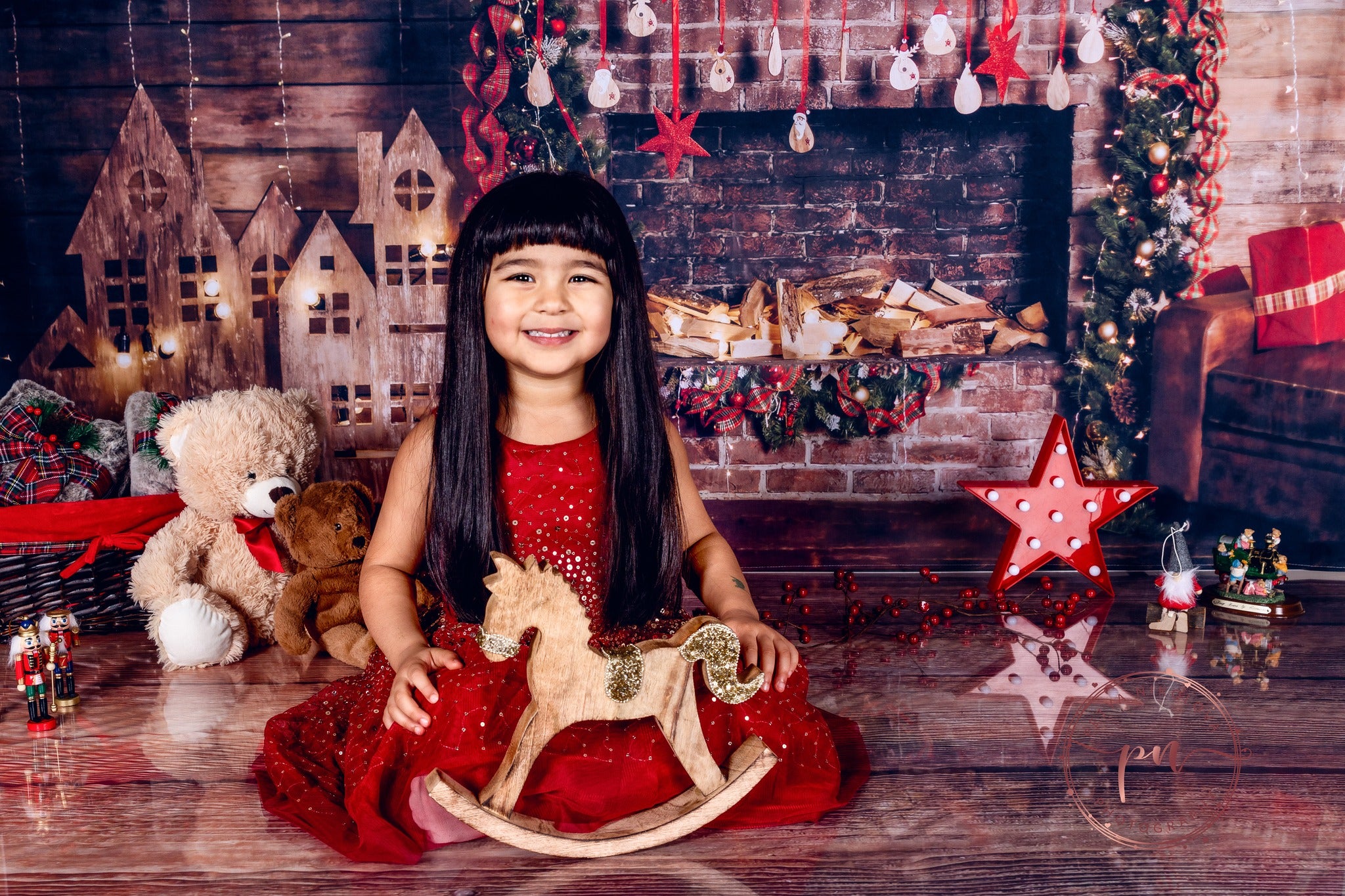 Christmas Decorations Brick Wall Photography backdrop UK DBD-19186
