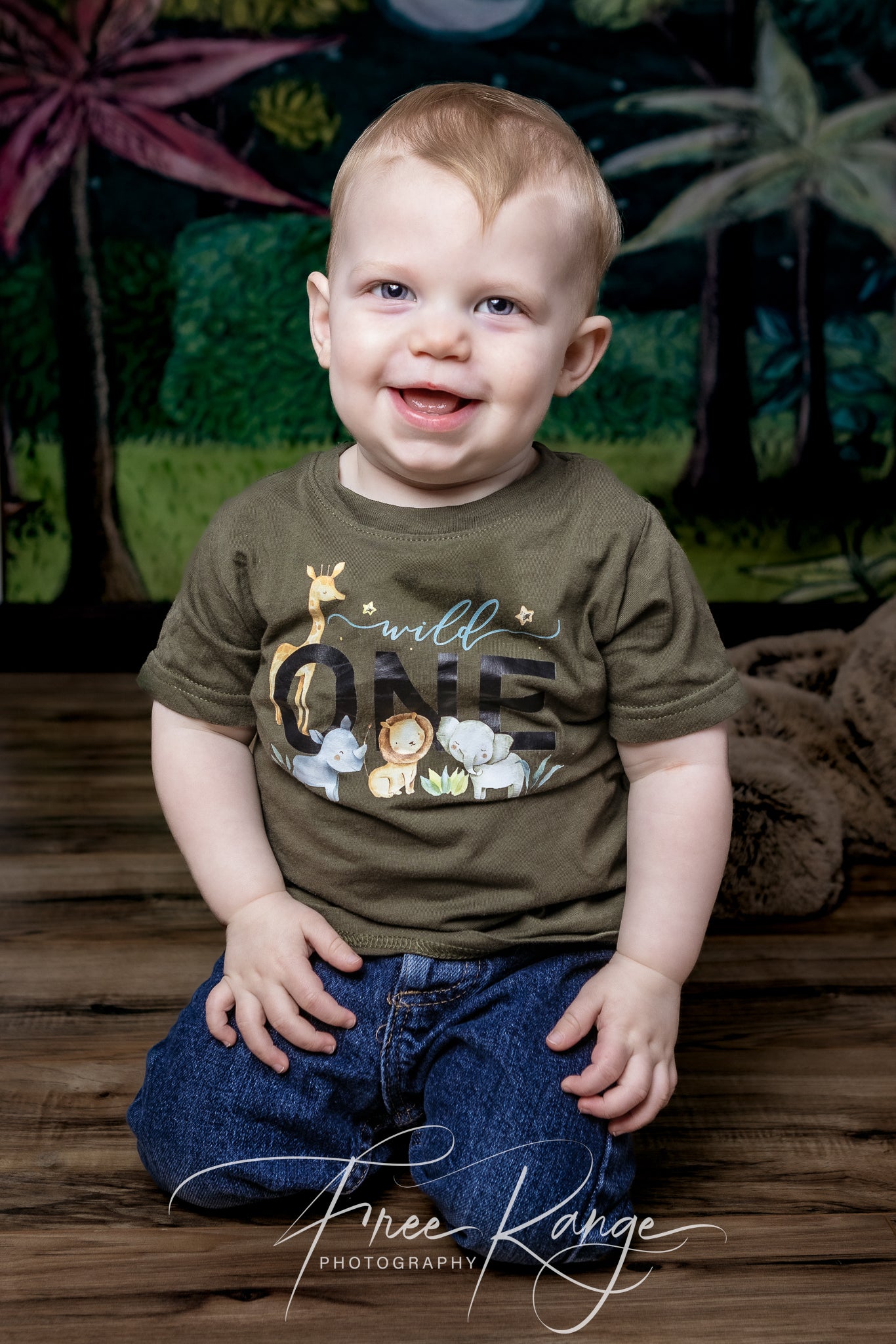 Newborn Baby Jungle Backdrop for Photography UK NB-219