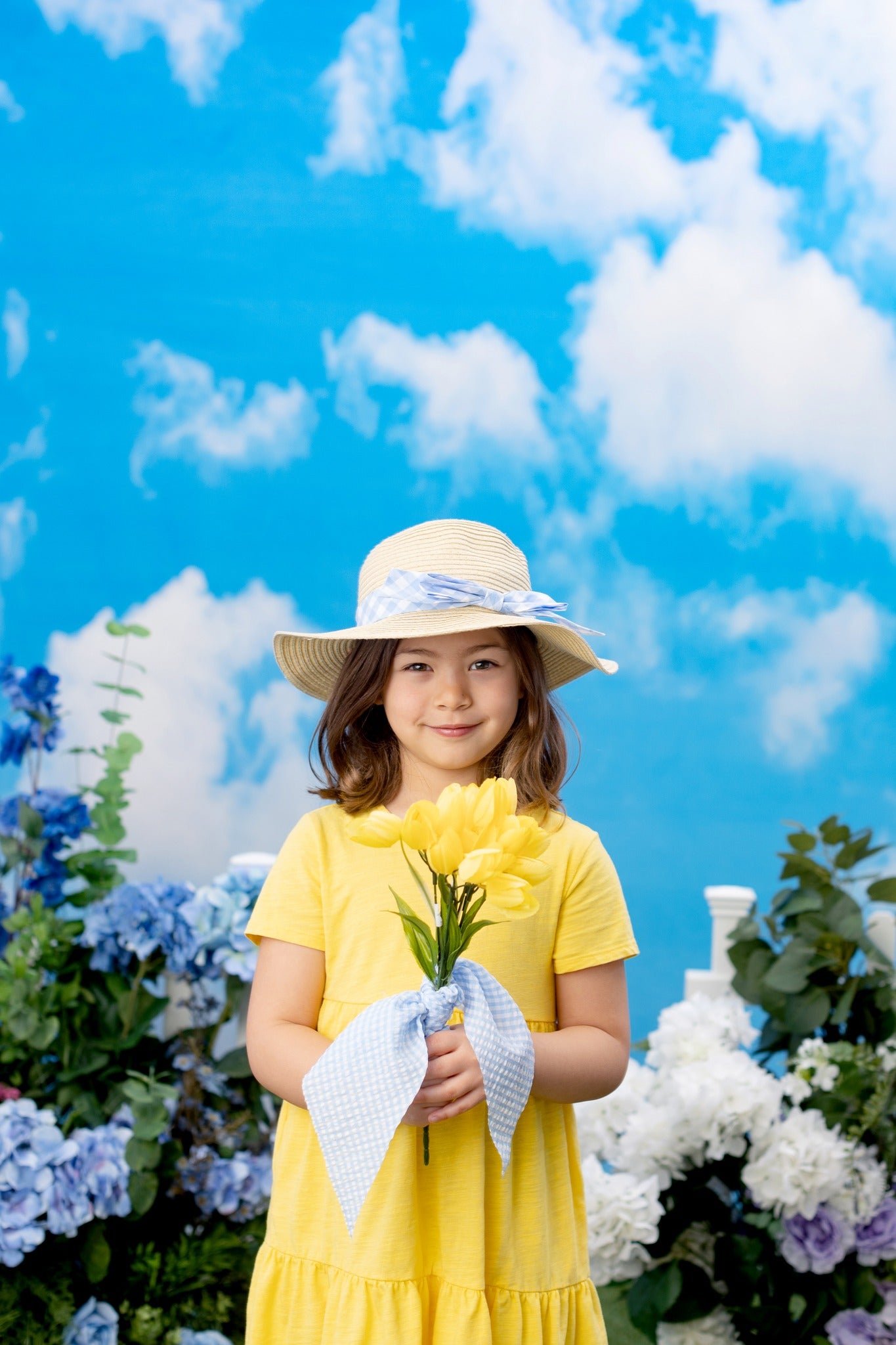 Blue Sky White Clouds Natural Scenery Photography Backdrop uk SH673