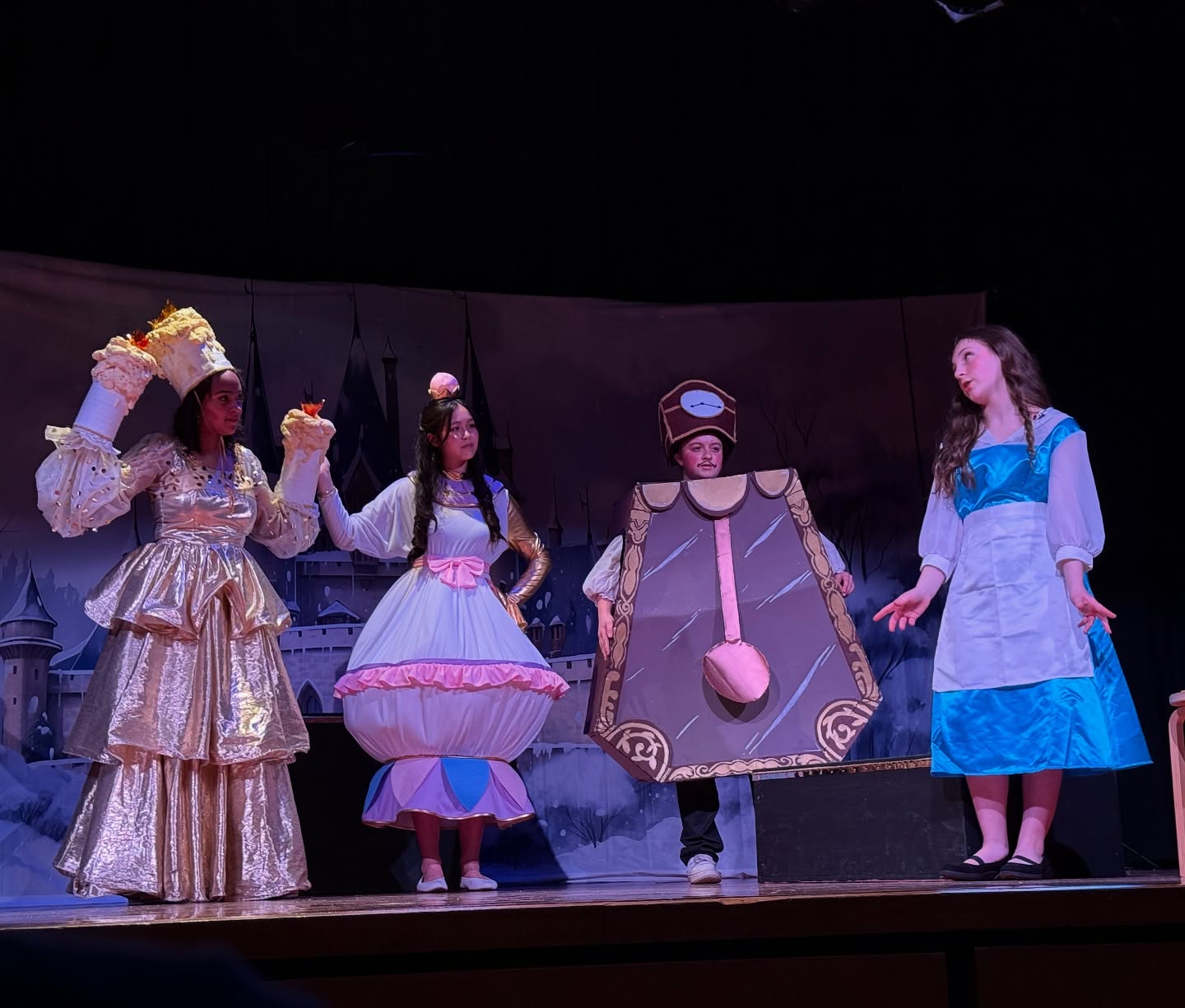 Winter Enchanted Castle Amidst Snowy Forest Backdrop UK BRP10-34