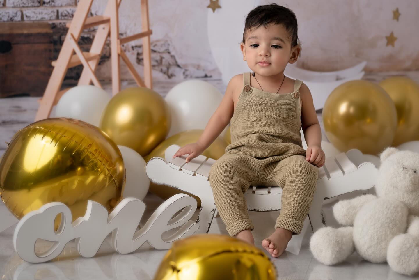 White Clouds Moon Baby Backdrop for Photo Studio LV-1445