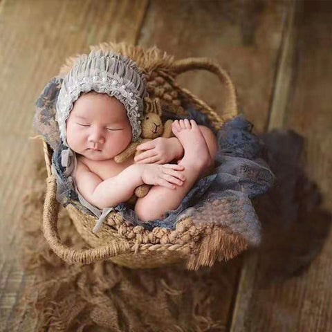 DBackdrop Handmade woven basket newborn child photography props SYPJ8