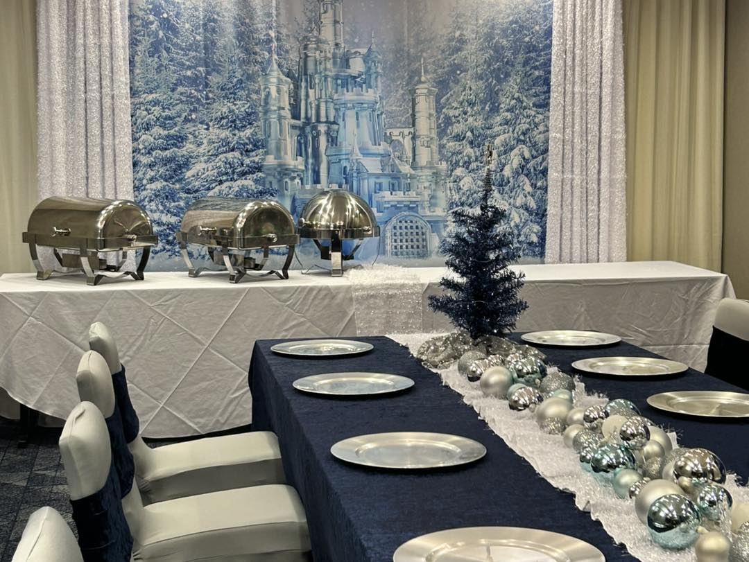 Wonderland Magic Ice Castle Winter Backdrop D852