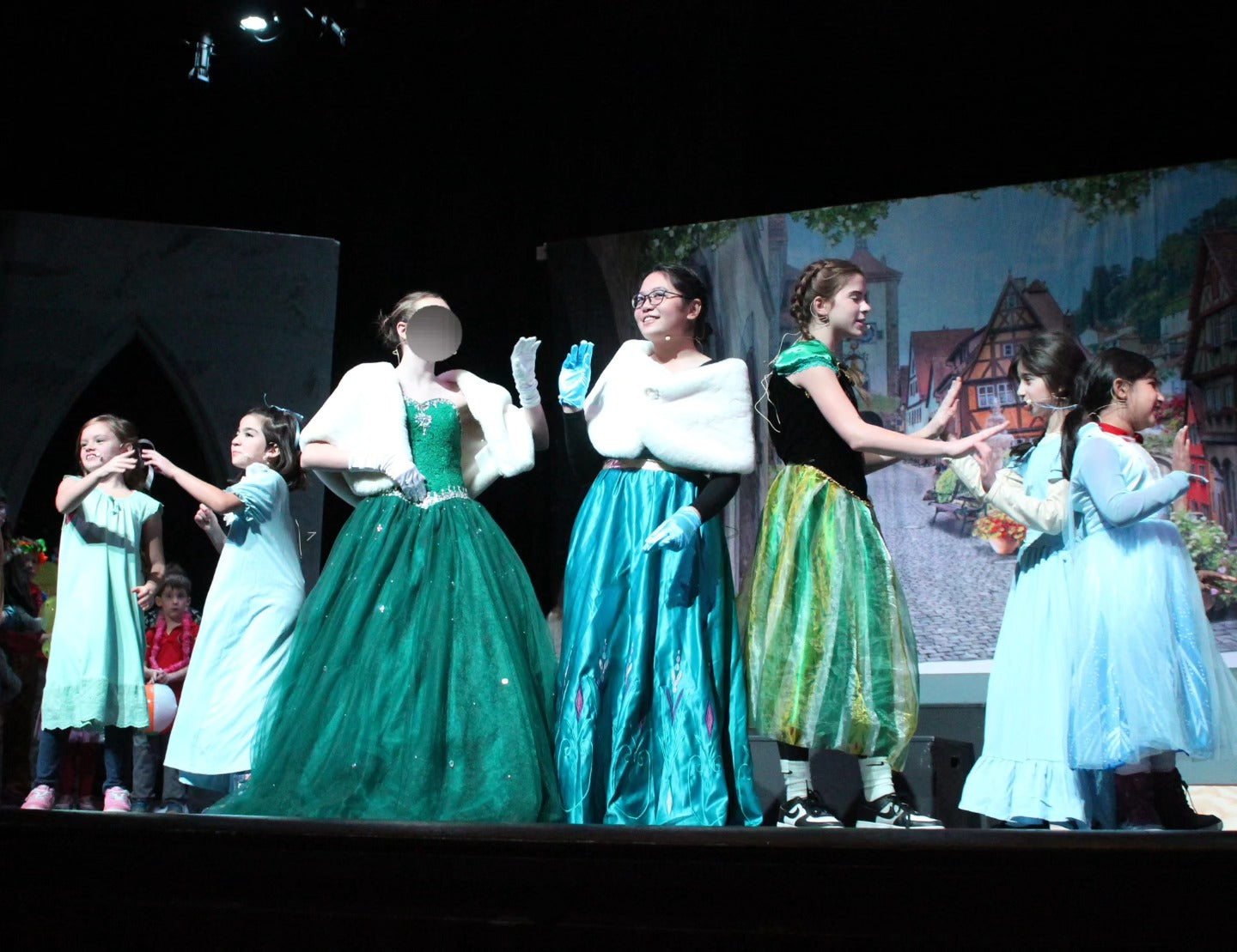 Beautiful Town Spring Flower Backdorp for Photography G-601