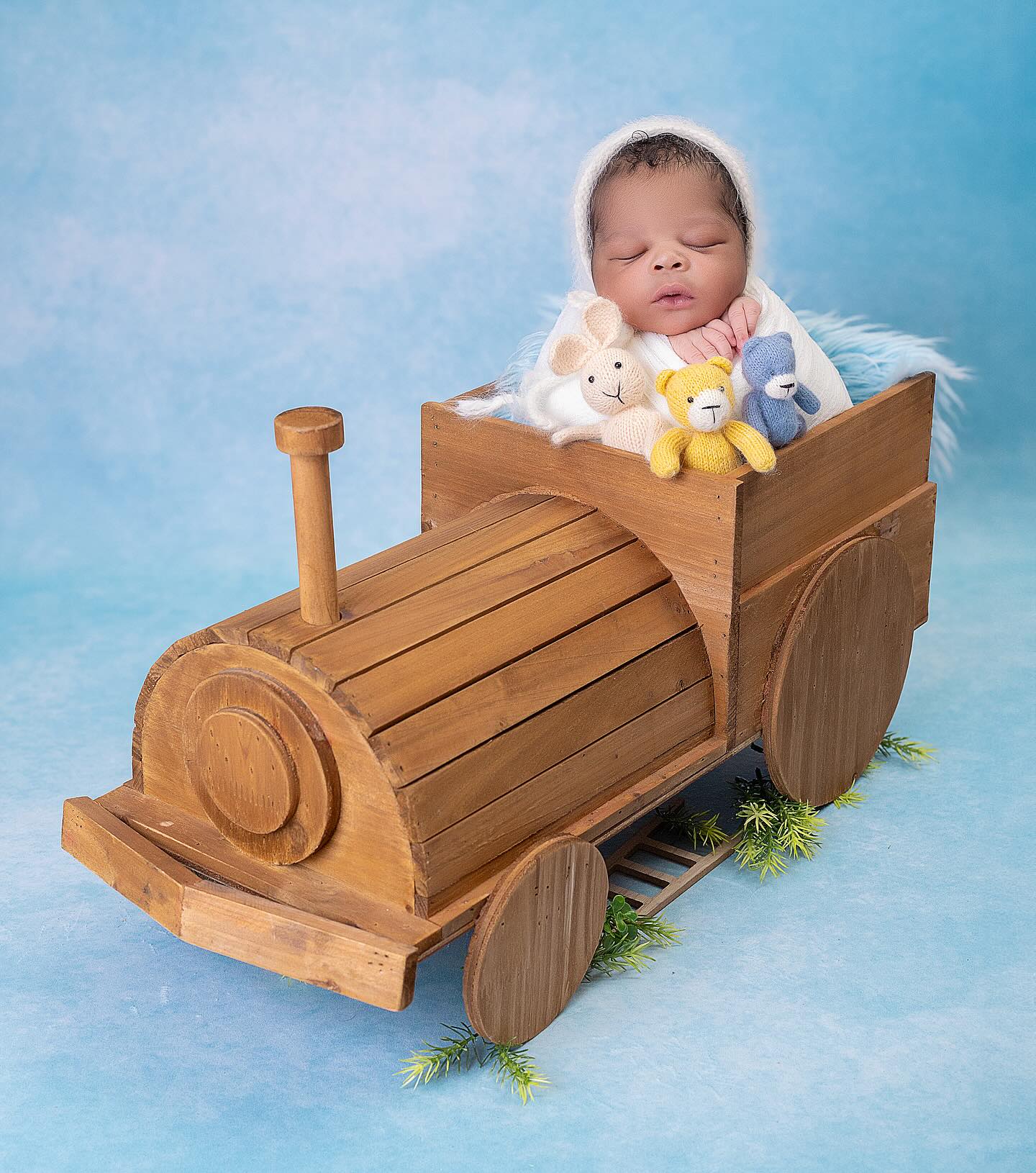 Light Blue Art Painted Abstract Texture Photography Backdrop DHP-631