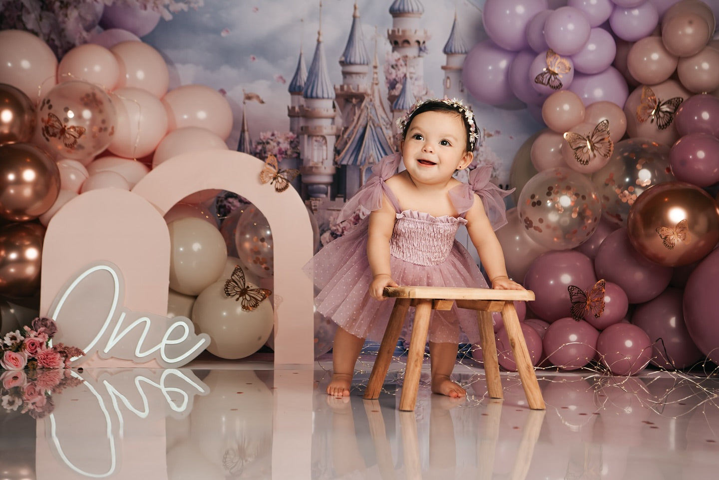 Photography Spring Backdrops Royal Castle Blooming Garden Backdrop UK LXX1-160