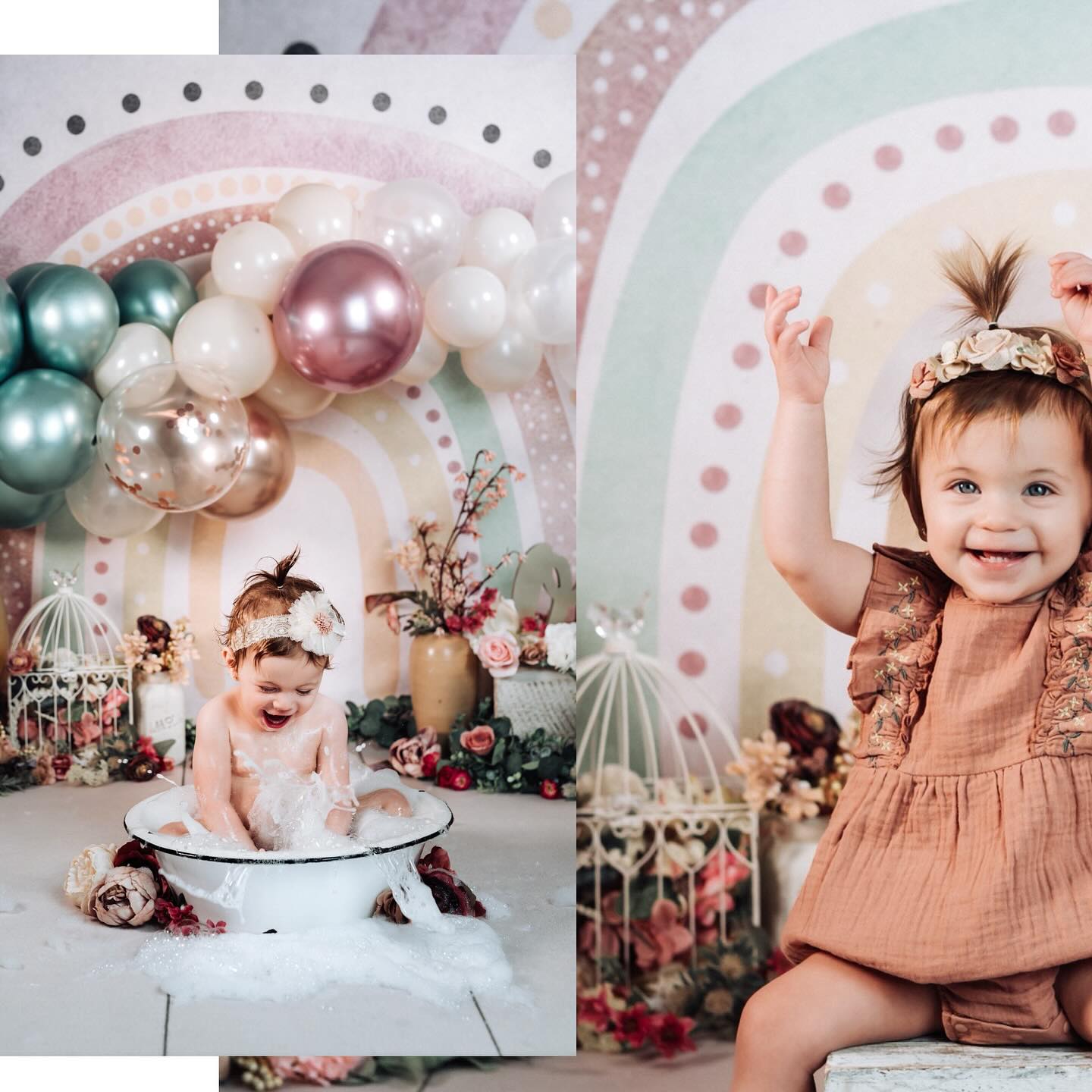 Boho Rainbow Children Baby Photo Shoot Backdrop D769
