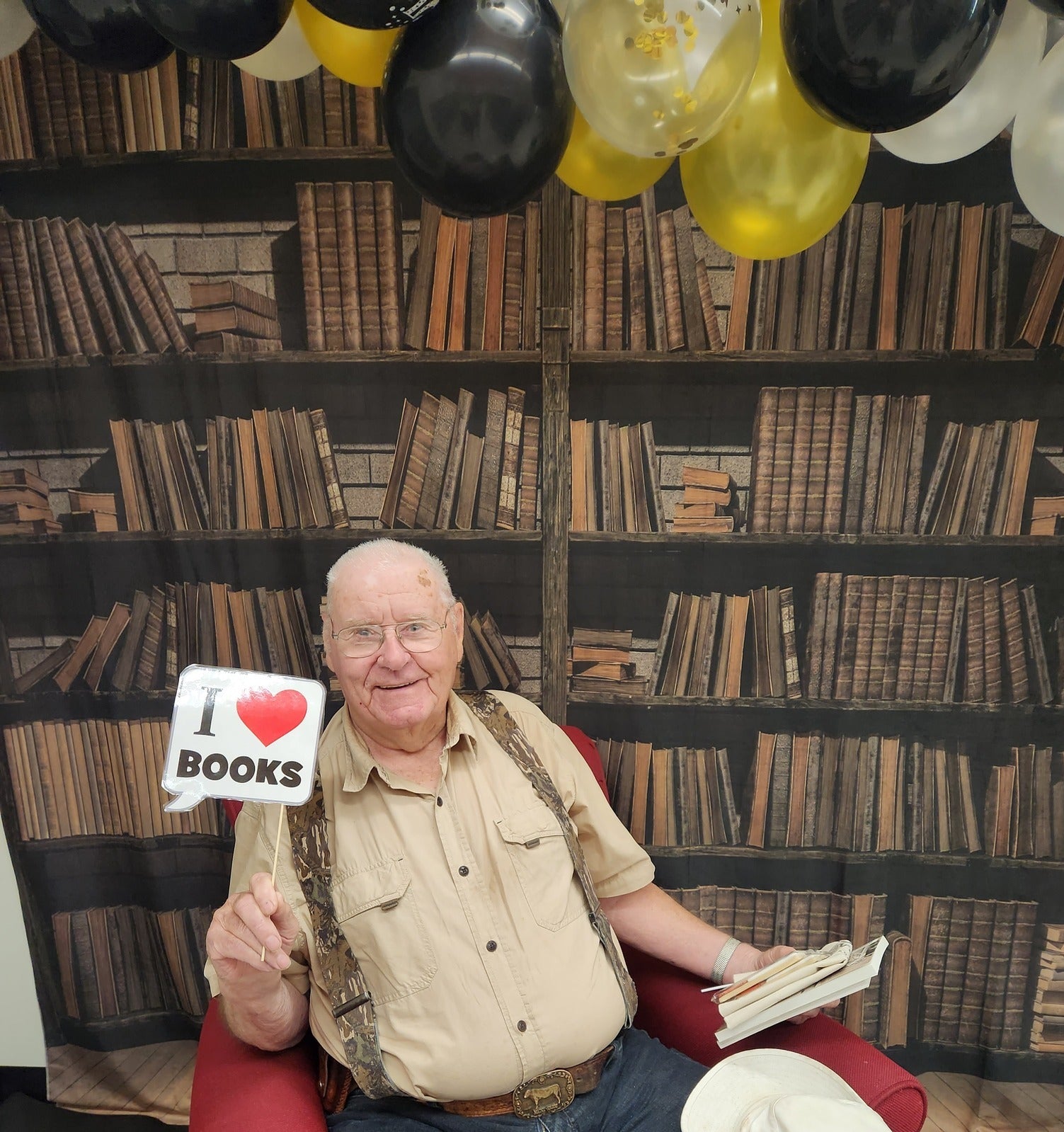 Vintage Books Library Bookshelves Photography Backdrop SH-796