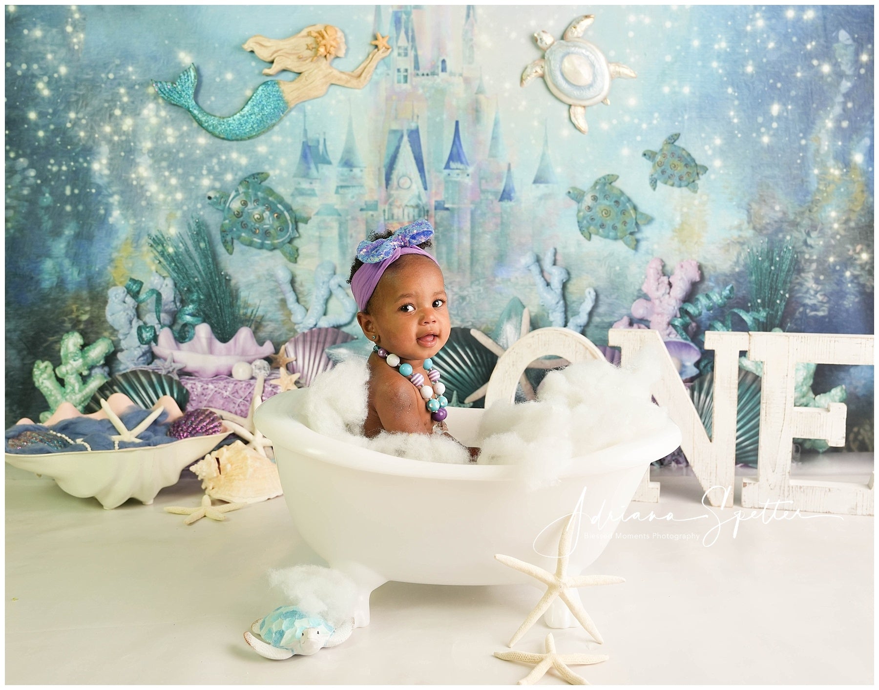 Castle Backdrop Underwater Castle Corals Children Backdrops UK MRR10-49