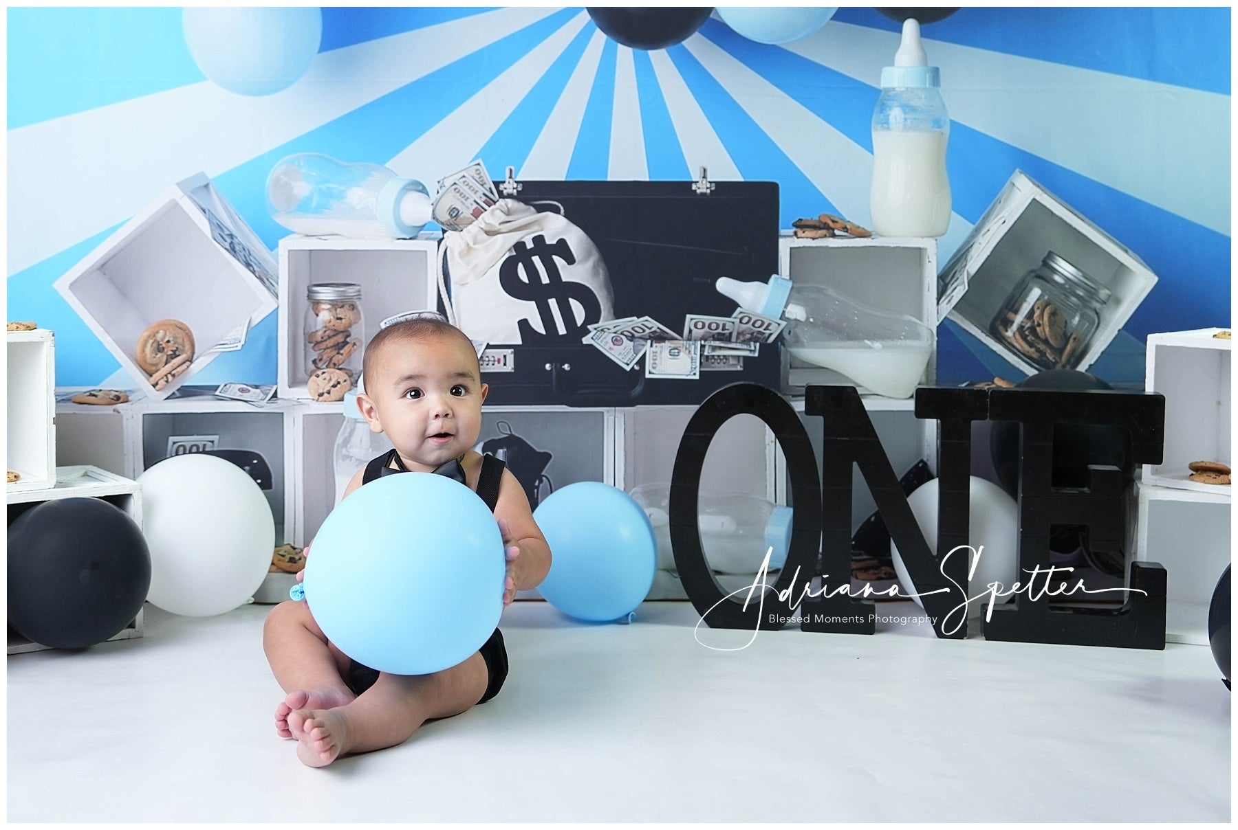 Cake Smash Backdrop Money Baby Theme Party Birthday Backdrop UK MRR10-47