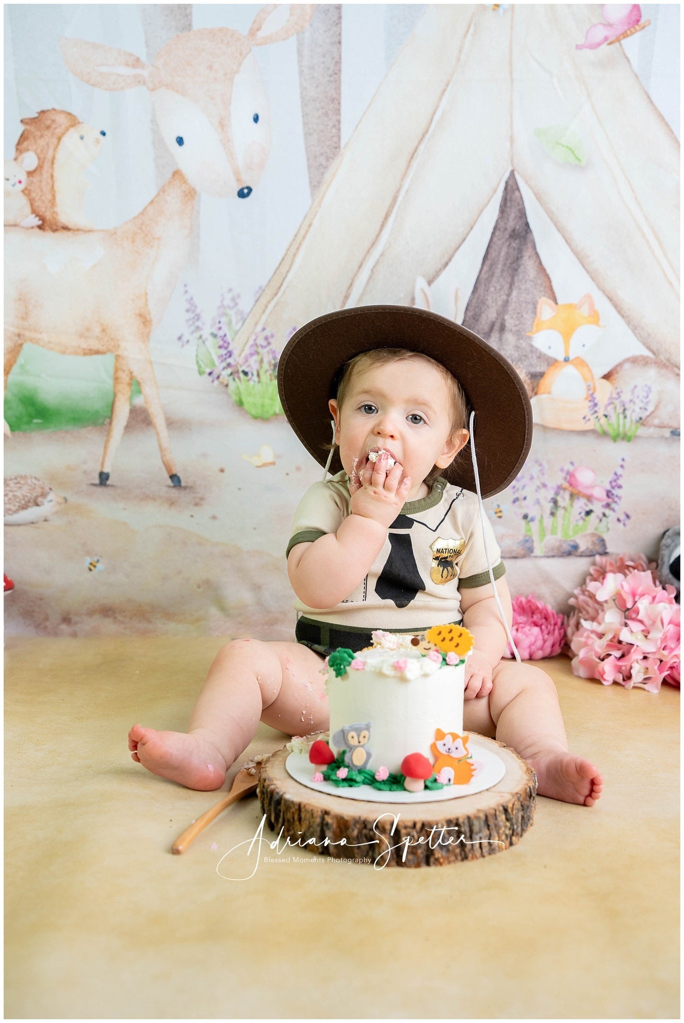 Forest Backdrop Animals Tent Trees Newborn Photography Backdrop UK MRR10-29