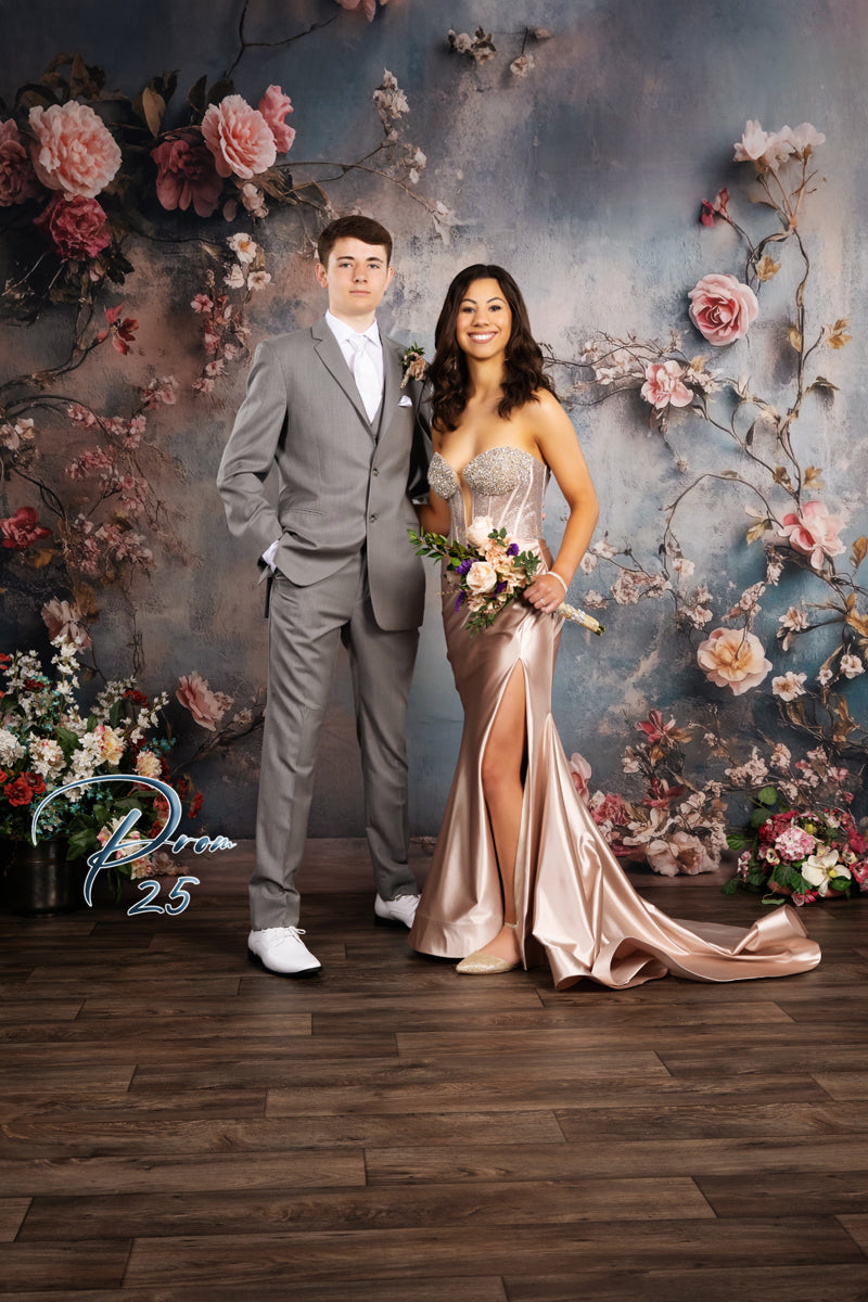 Maternity Photography Backdrops Rustic Blue Blossoms Vine Backdrop UK GTY2-37