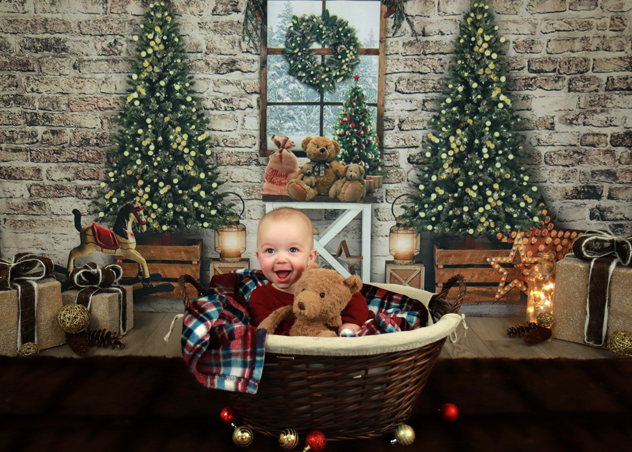 Christmas Tree Wall Christmas Background for Decoration G-1459