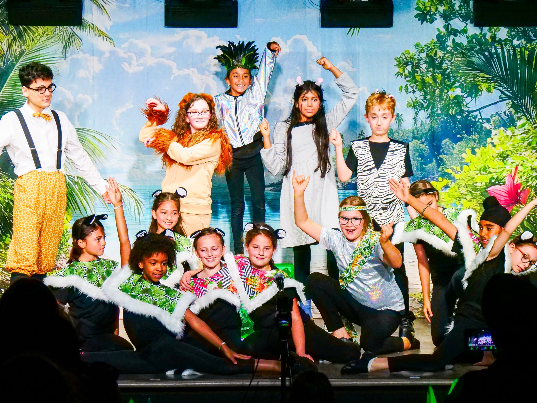 Photo Backdrop Beach Beach Trail Palm Leaves Summer Backdrop UK CJJ3-235