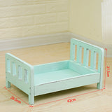 DBackdrop Vintage Wooden Bed Photography Props for Newborn SYPJ6