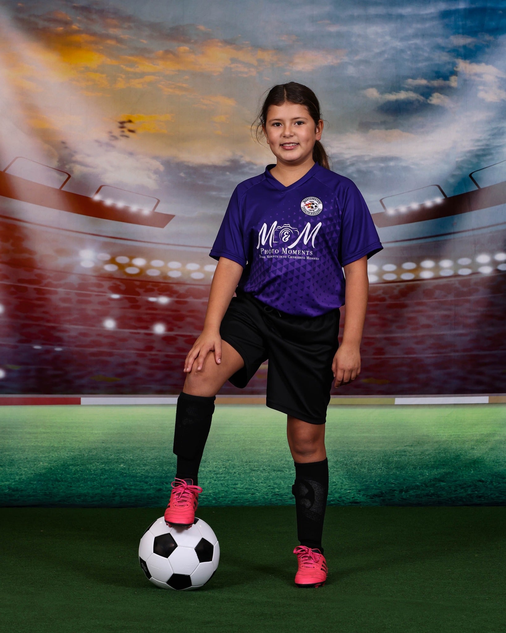 Night Football Field Spotlights s Sports Photo Booth Backdrop UK M063