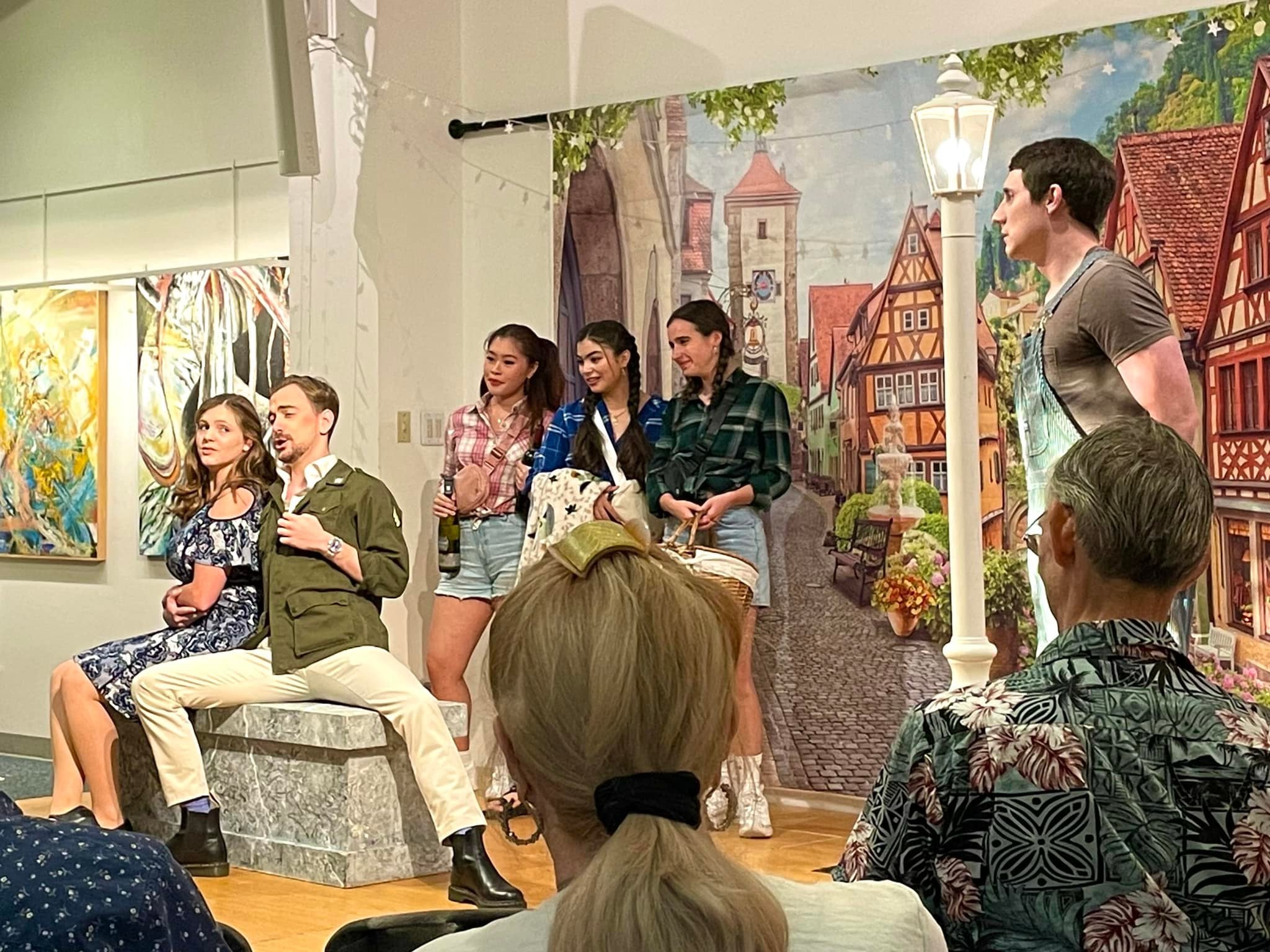 Beautiful Town Spring Flower Backdorp for Photography G-601