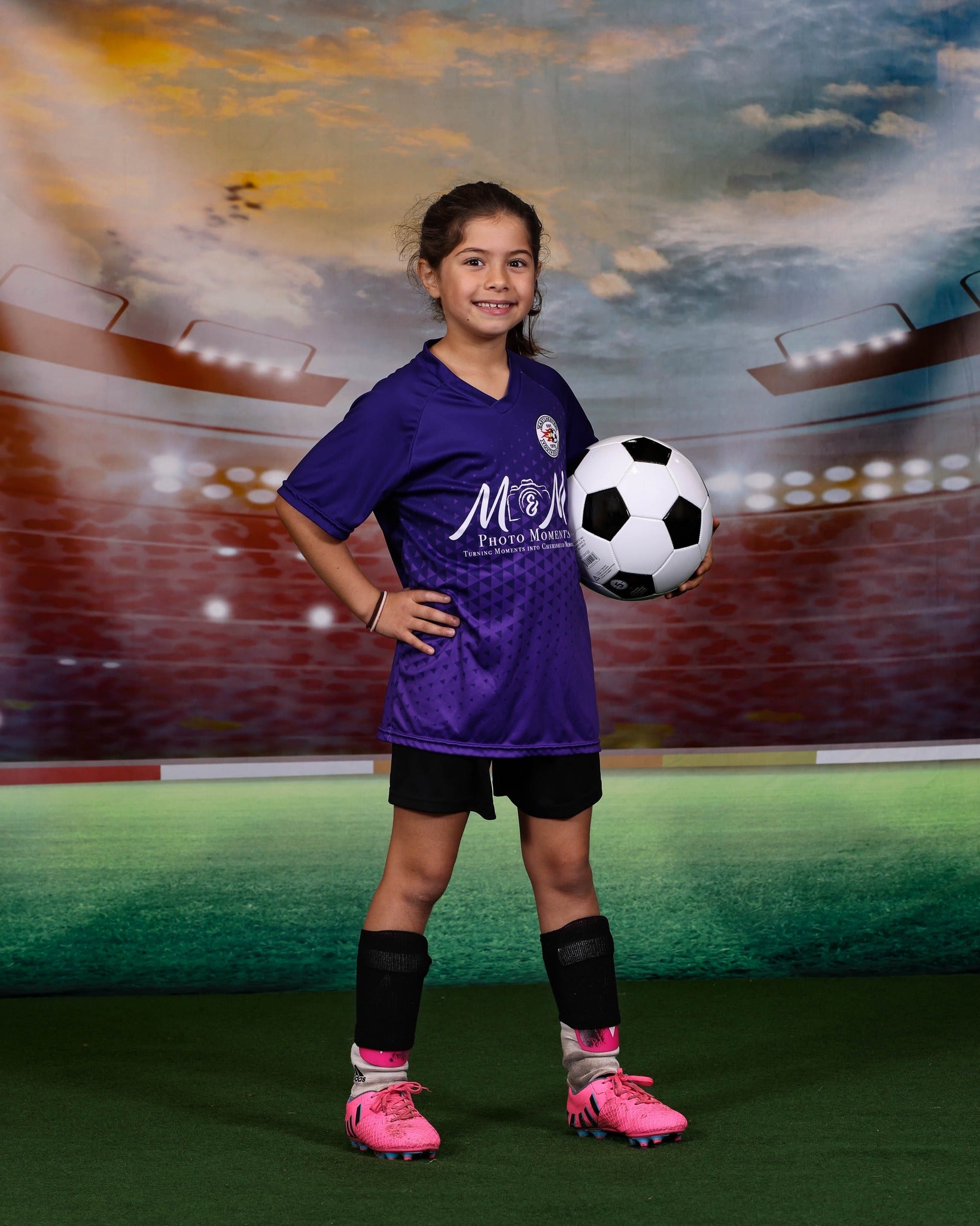 Night Football Field Spotlights s Sports Photo Booth Backdrop UK M063