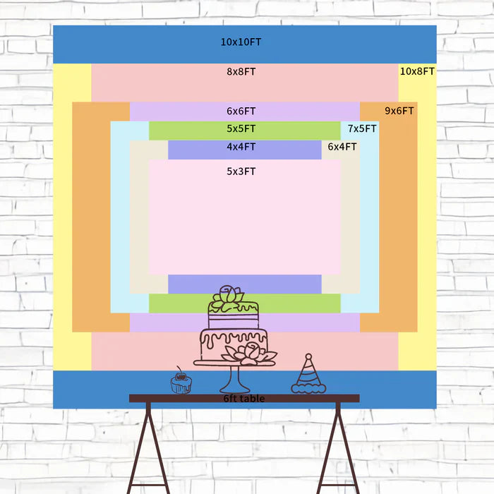 Custom Backdrops For Birthday Parties 30th Balloon Cake Backdrop UK BRP2-242
