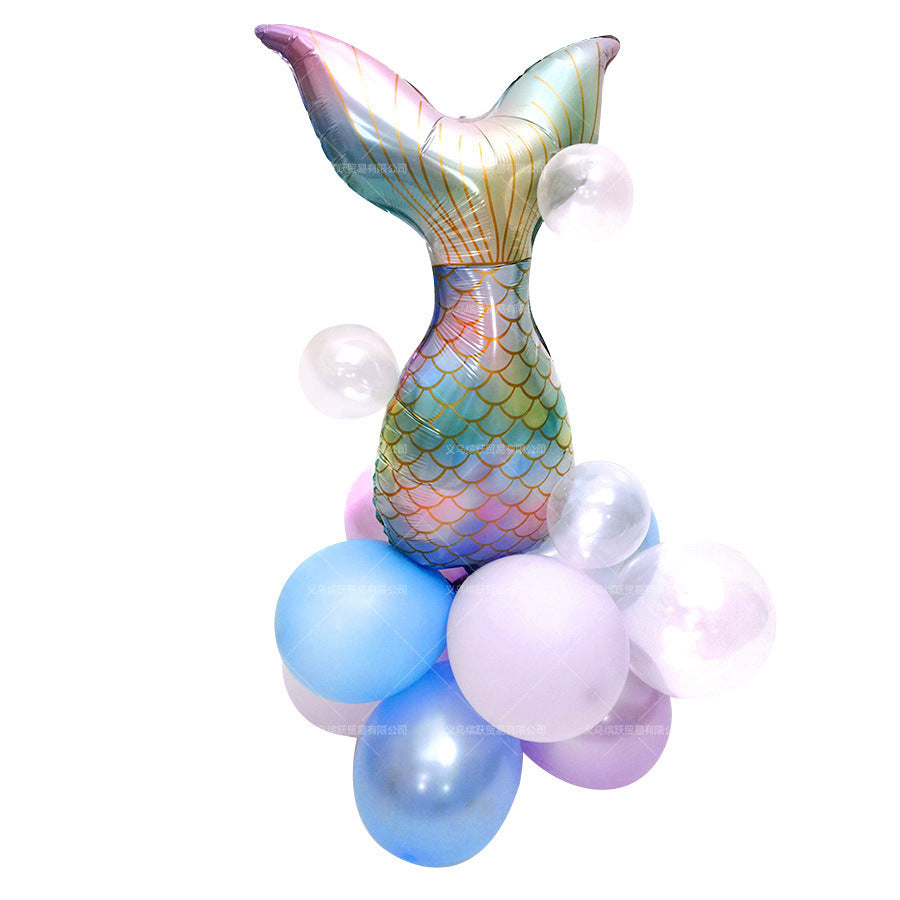 Mermaid Tail Balloon Chain Kids Birthday Party Decoration BA3