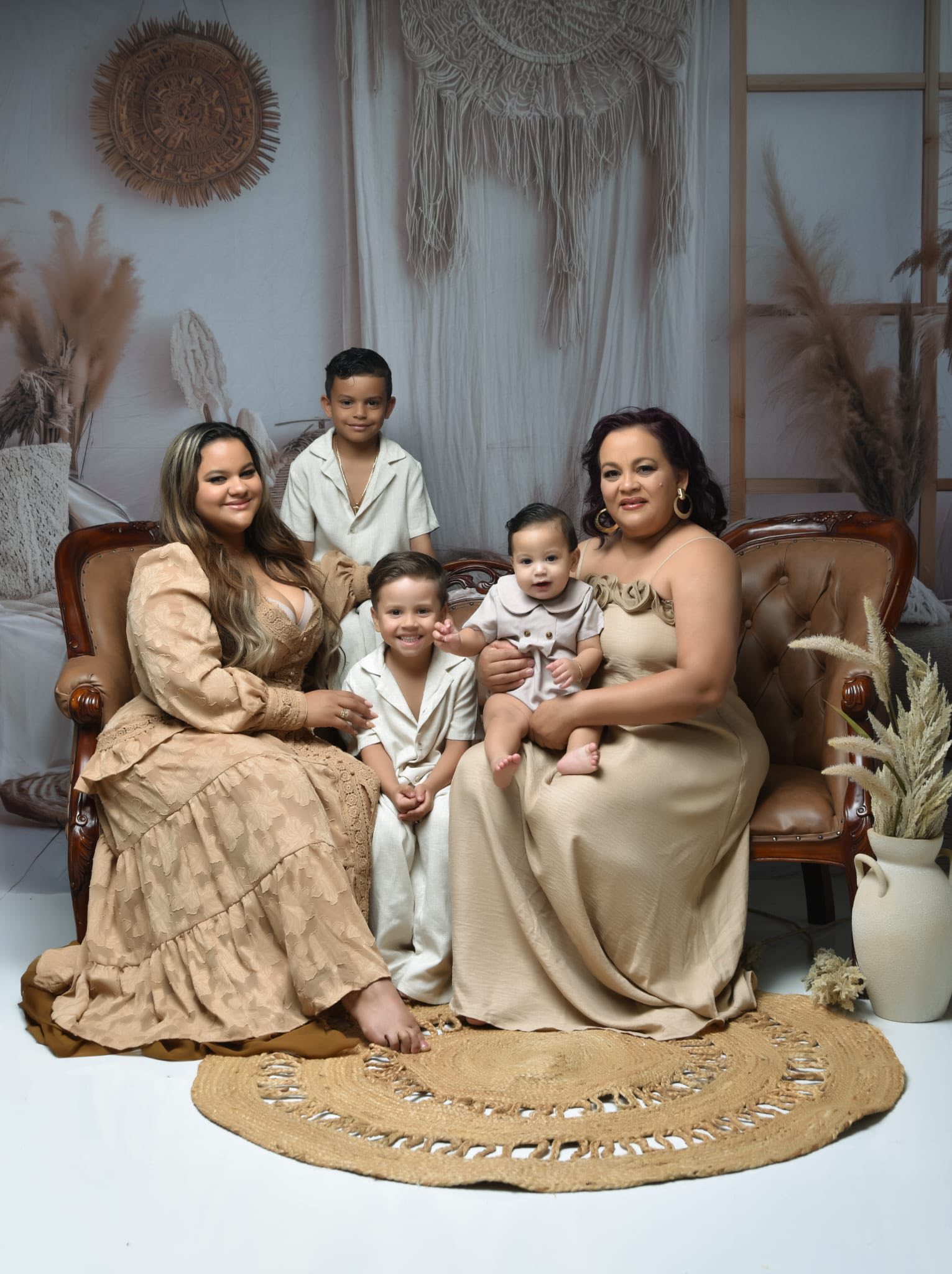 Boho Photo Backdrop Soft Cream Wall Macrame Backdrop UK GQ2-25