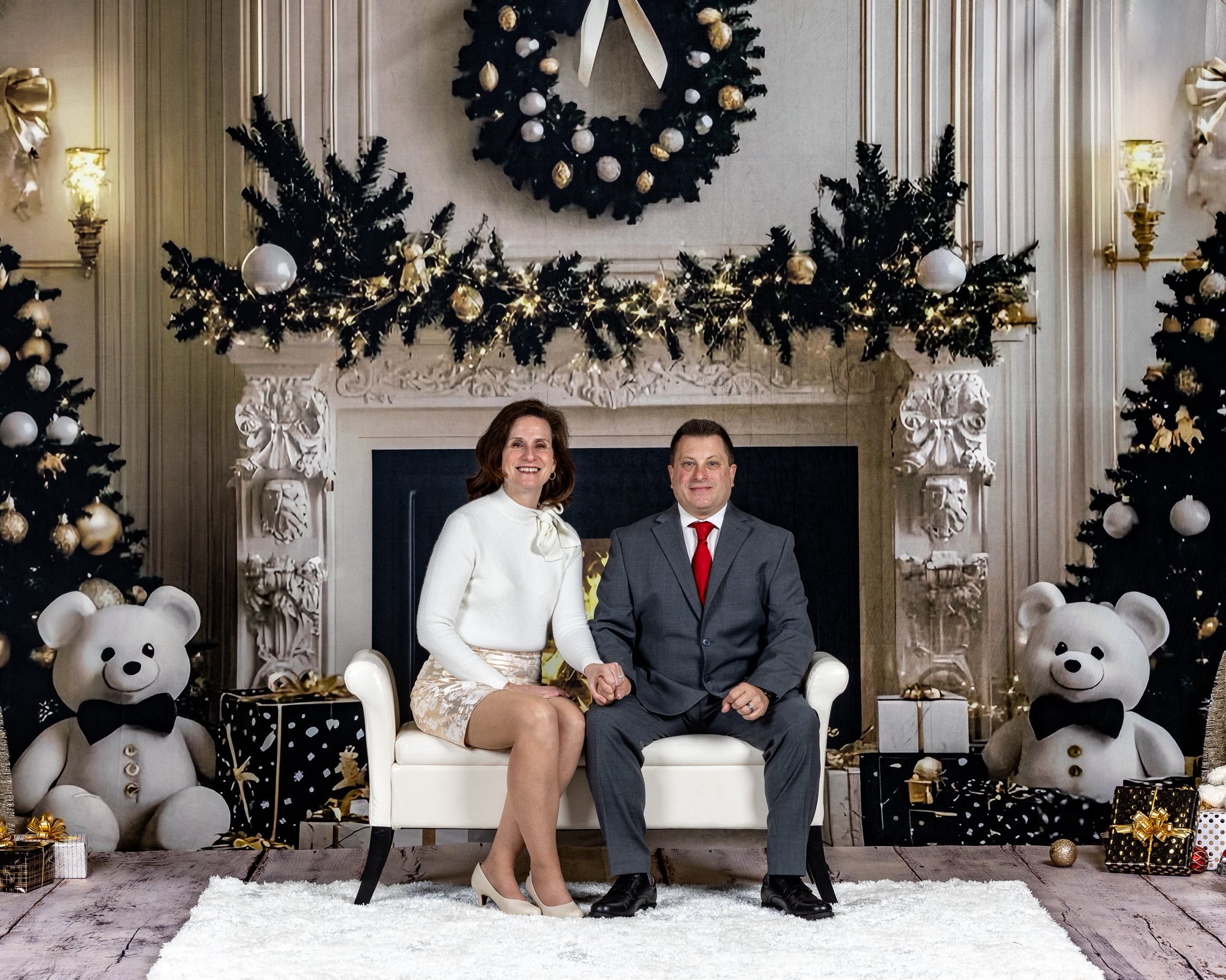 Christmas Backdrop Ideas Cozy Bear Christmas Charm Kids Backdrop UK CSH5-319