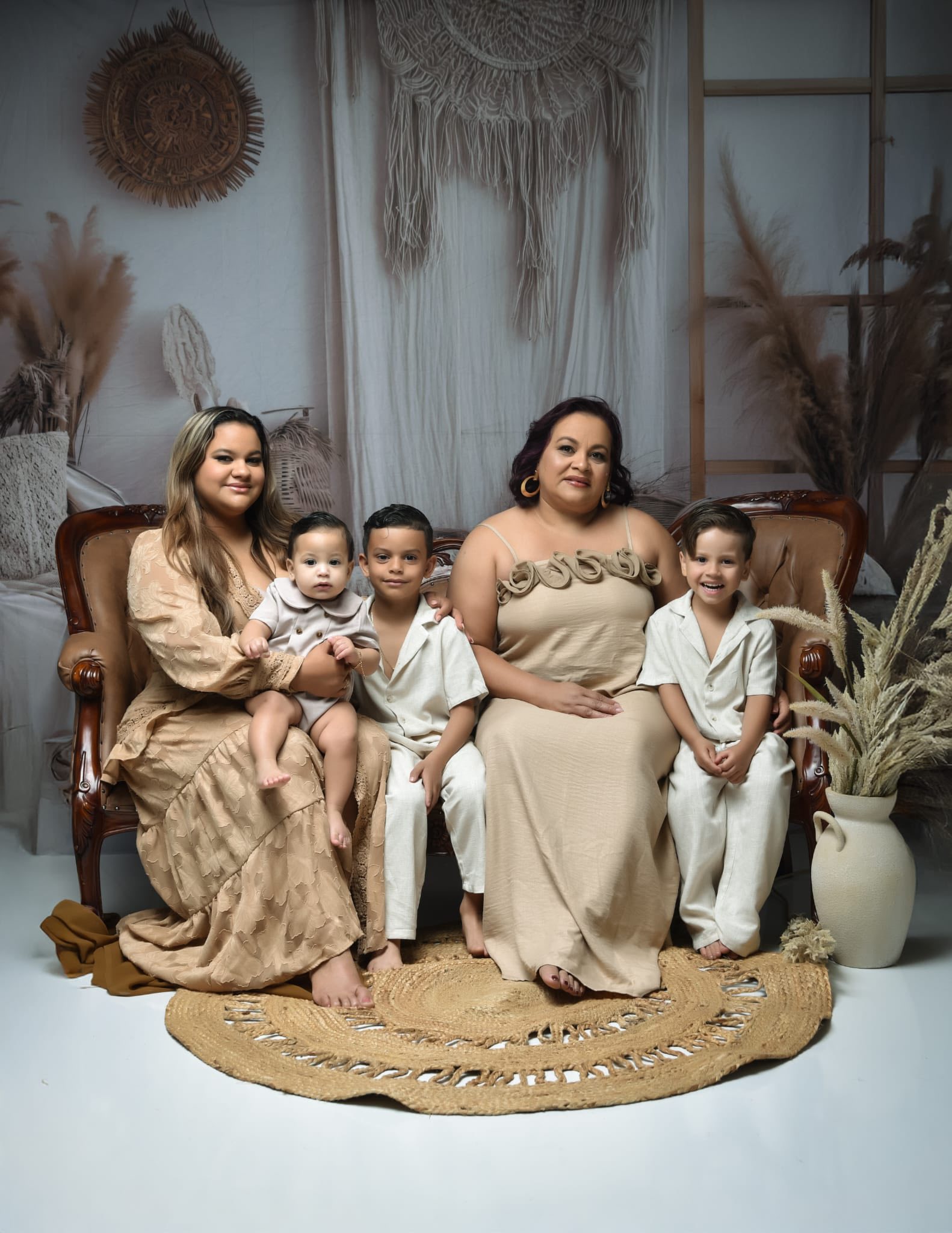 Boho Photo Backdrop Soft Cream Wall Macrame Backdrop UK GQ2-25