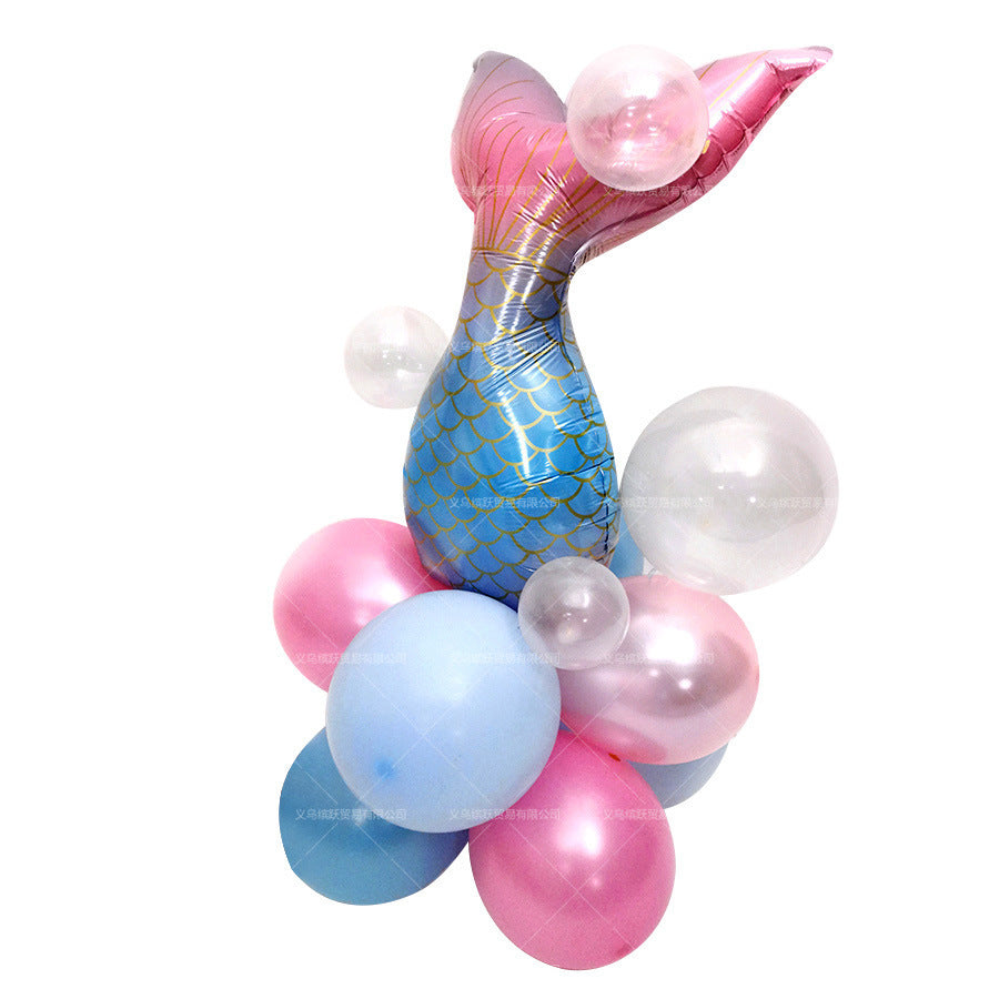 Mermaid Tail Balloon Chain Kids Birthday Party Decoration BA3