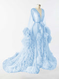 Sheer Long Tulle Robe for Maternity Photography RB4