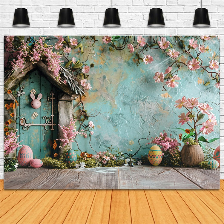 Easter Picture Backdrops Bunny Door Egg Display Backdrop UK BRP1-300